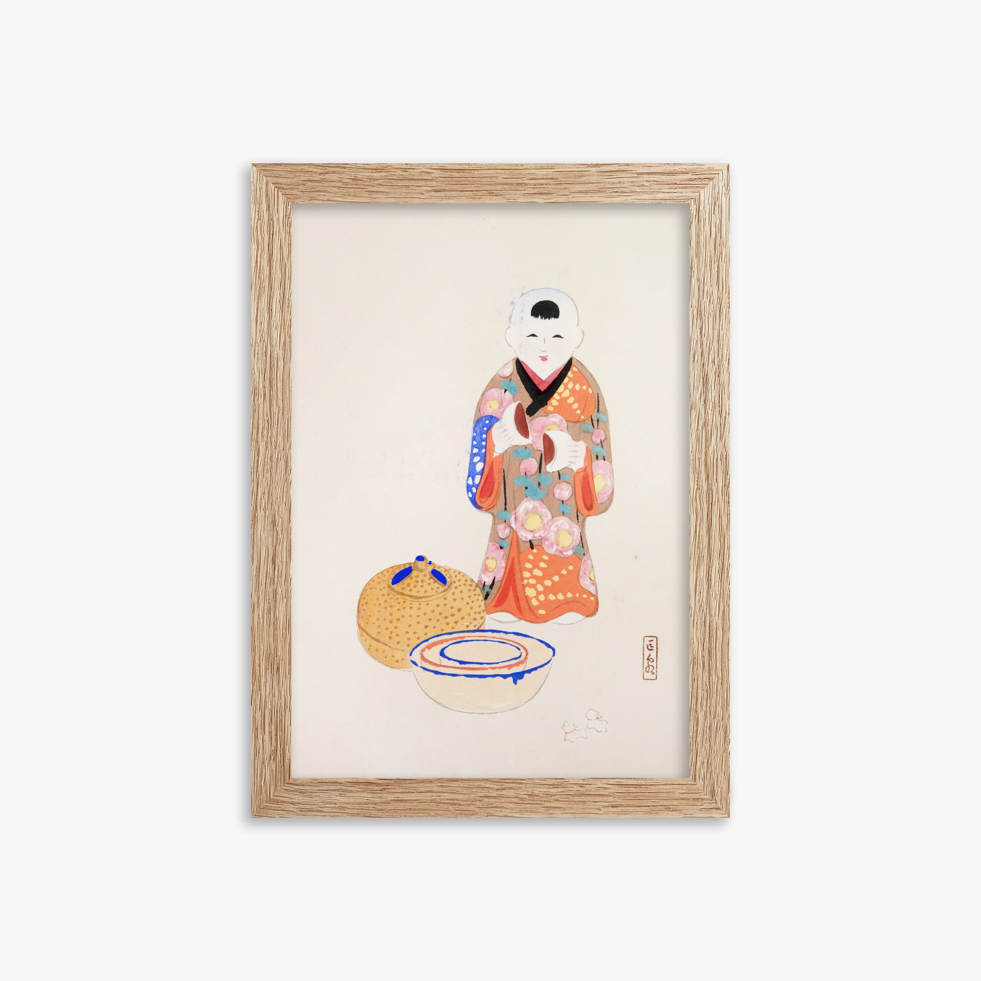 Illustrazioni raccolte di giocattoli giapponesi di Kyosen n. 16 ("Cerimonia del tè serena")