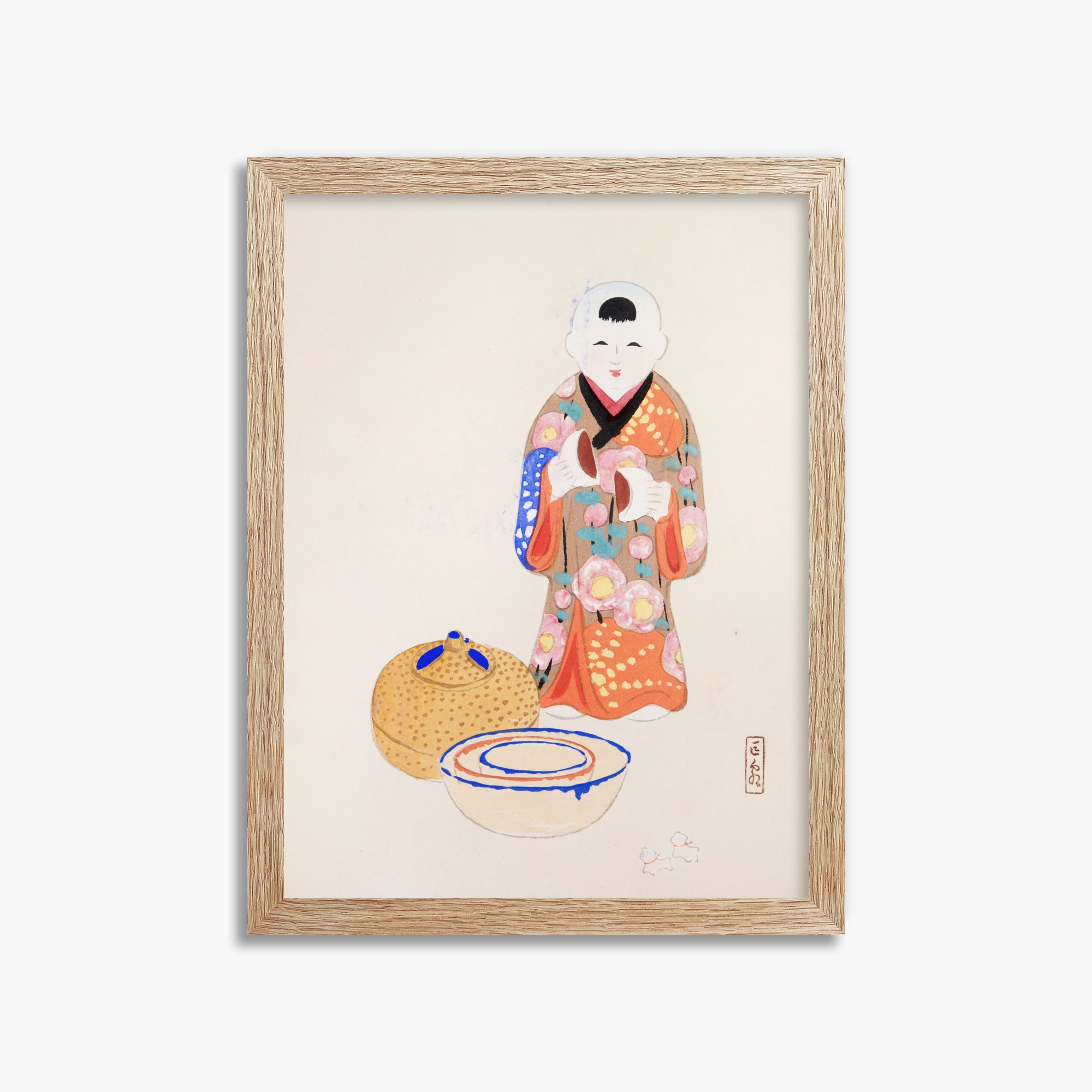 Illustrazioni raccolte di giocattoli giapponesi di Kyosen n. 16 ("Cerimonia del tè serena")
