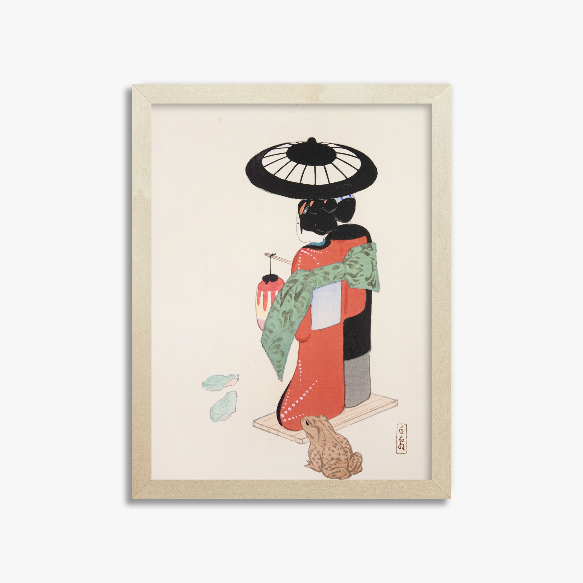 Illustrazioni raccolte di giocattoli giapponesi di Kyosen n. 20 ("Giardino sereno della geisha")
