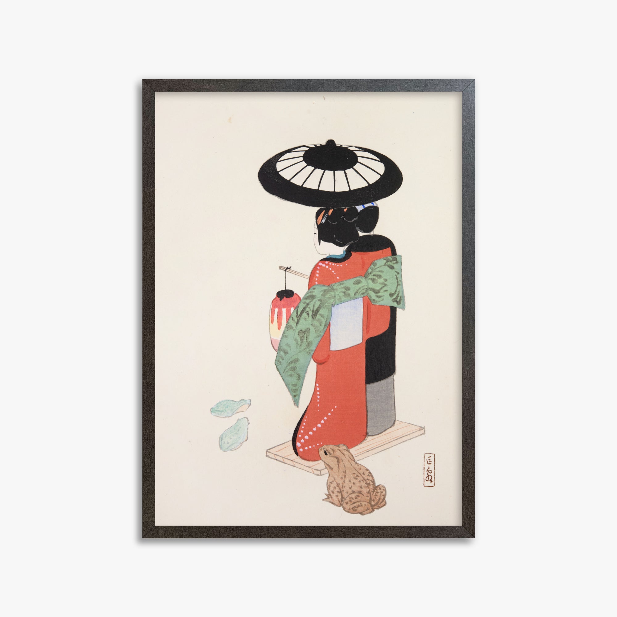 Illustrazioni raccolte di giocattoli giapponesi di Kyosen n. 20 ("Giardino sereno della geisha")