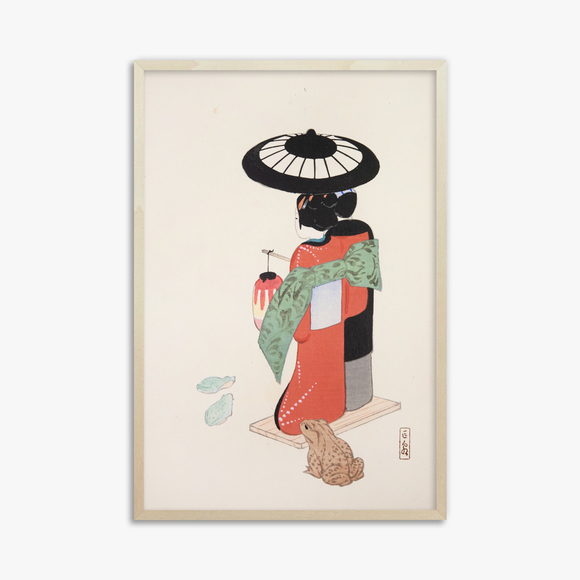Illustrazioni raccolte di giocattoli giapponesi di Kyosen n. 20 ("Giardino sereno della geisha")