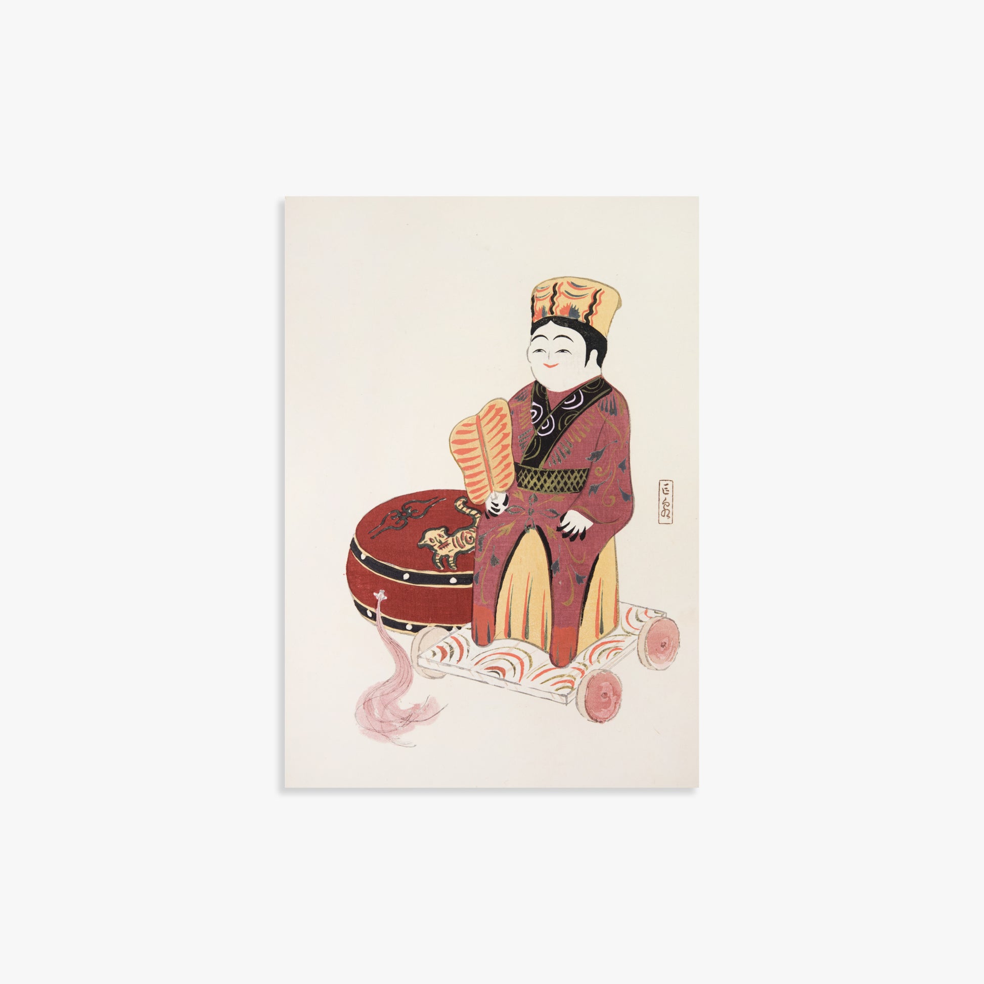 Kawasaki Kyosen: Kyosen’s Collected Illustrations of Japanese Toys Nr. 22 ("Serene Journey Through Ancient Traditions"), 21x30cm Art Reproduction Unframed