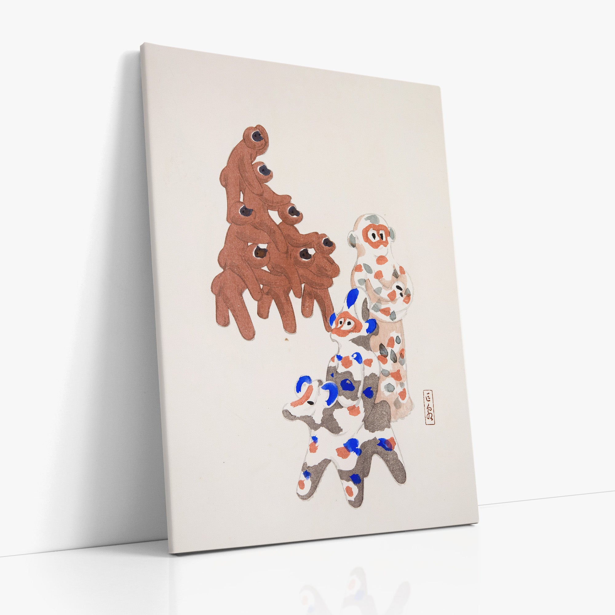 Kyosen's Collected Illustrations of Japanese Toys Nr. 25 ("Clay Totem Duet")