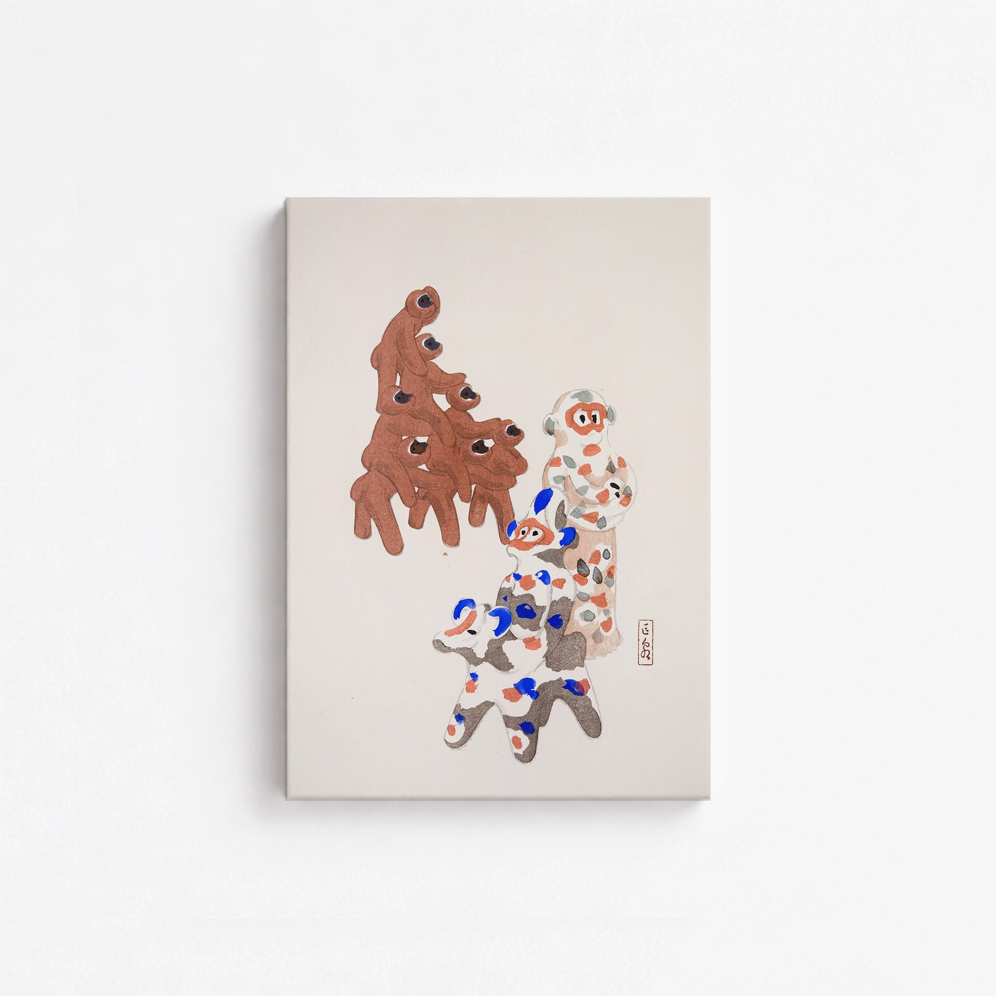 Kyosen's Collected Illustrations of Japanese Toys Nr. 25 ("Clay Totem Duet")