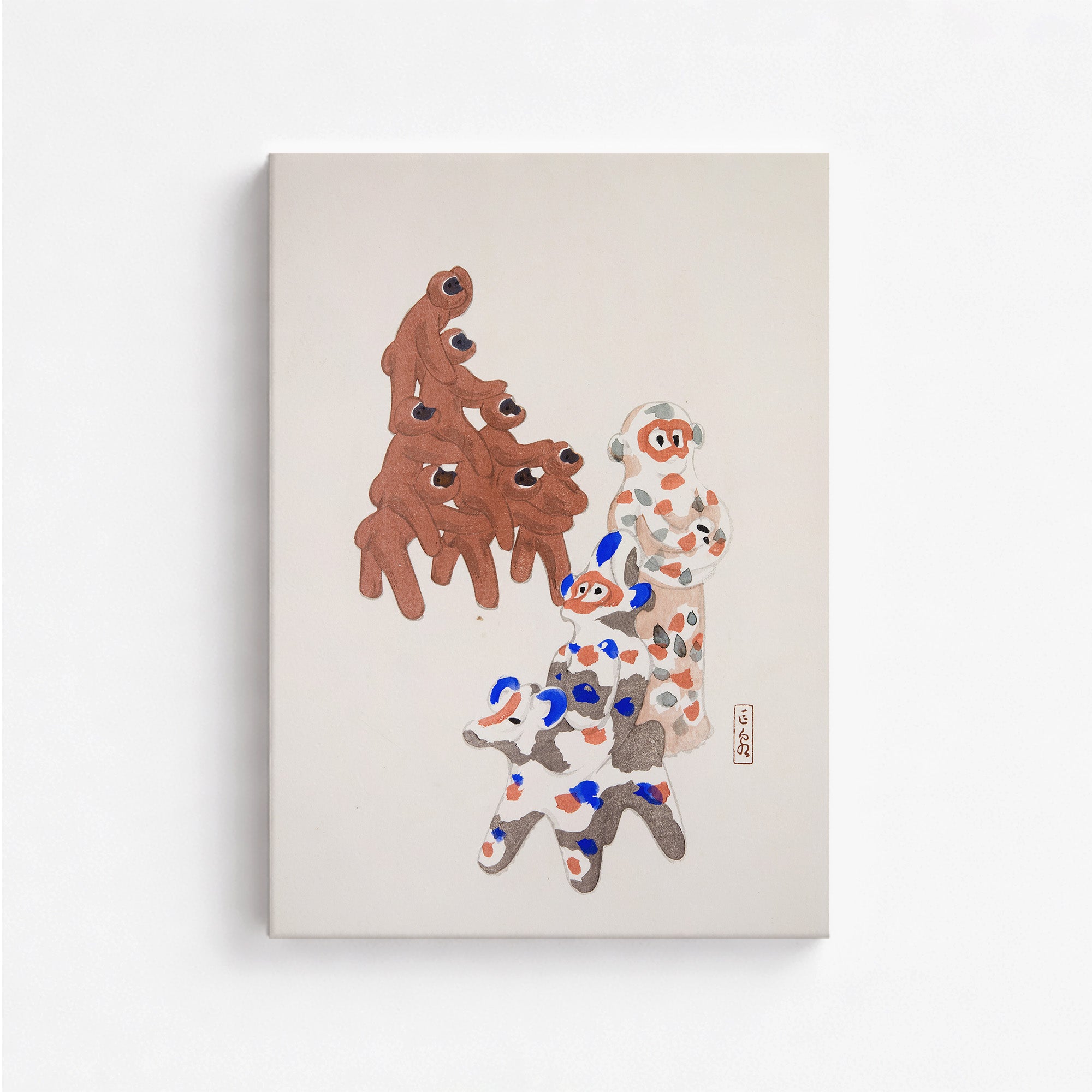 Kyosen's Collected Illustrations of Japanese Toys Nr. 25 ("Clay Totem Duet")