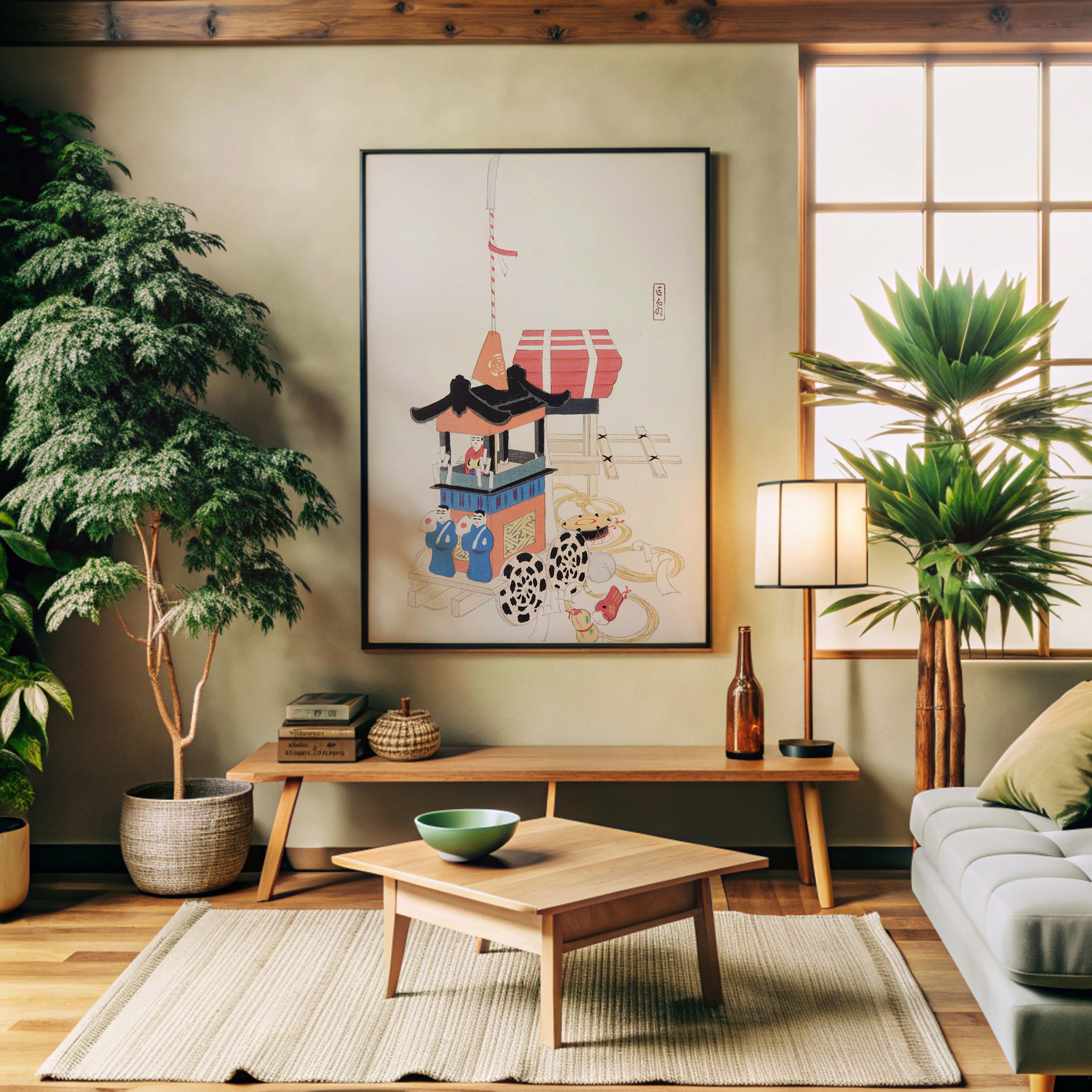 Design Concept No. 32 for Kawasaki Kyosen: Kyosen’s Collected Illustrations of Japanese Toys Nr. 26 ("Ancient Festival Procession") Japanese Wall Art