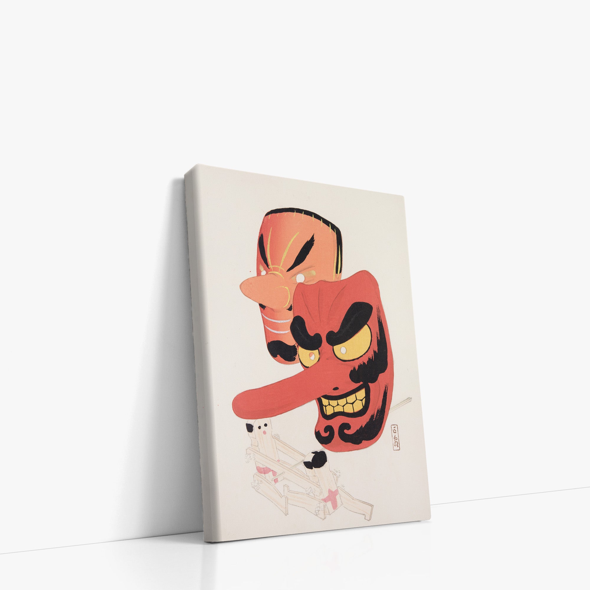 Kyosen’s Collected Illustrations of Japanese Toys Nr. 27 ("Tengu Spirit Masks")