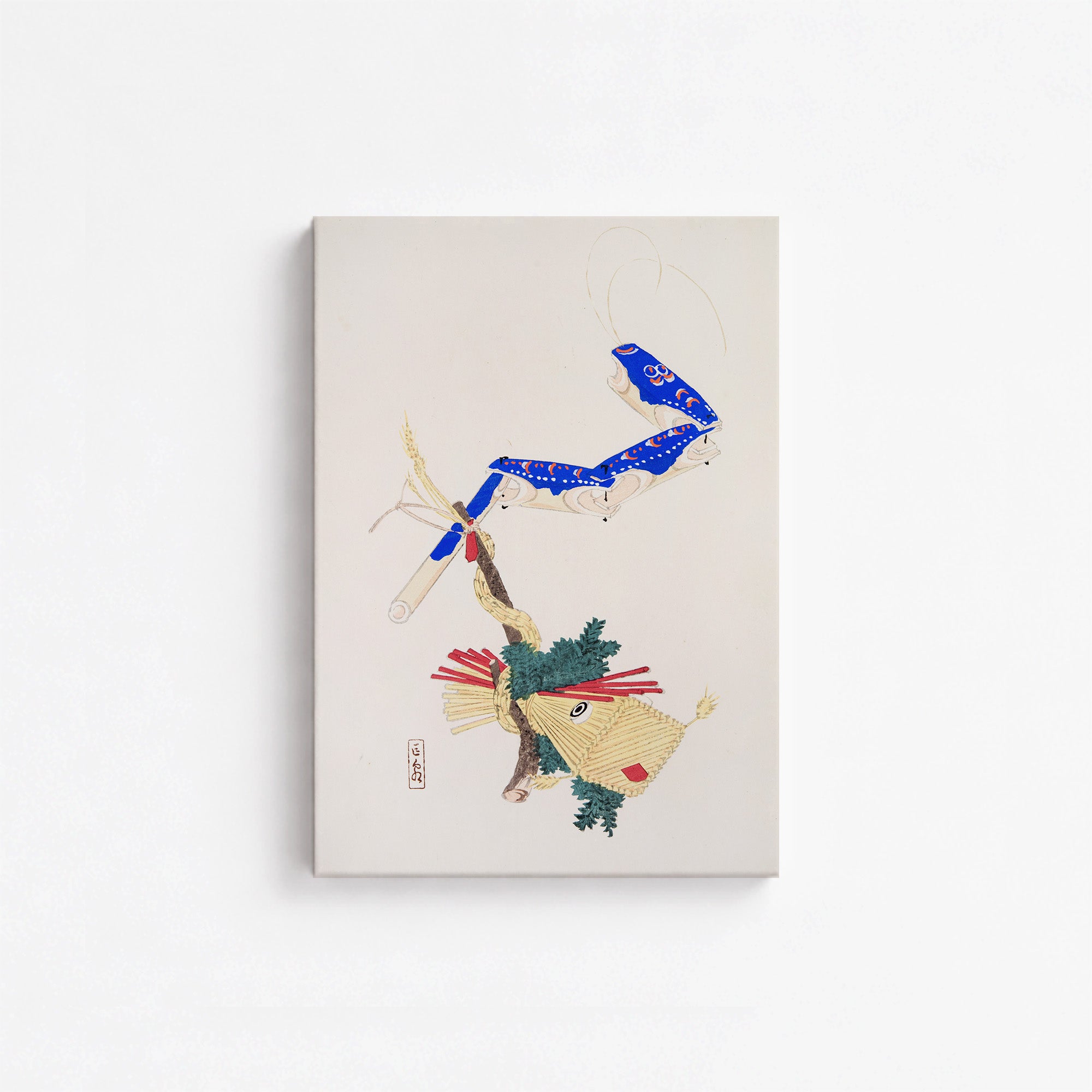 Kyosen’s Collected Illustrations of Japanese Toys Nr. 28 ("Floating Carp And Water Snake Toys")
