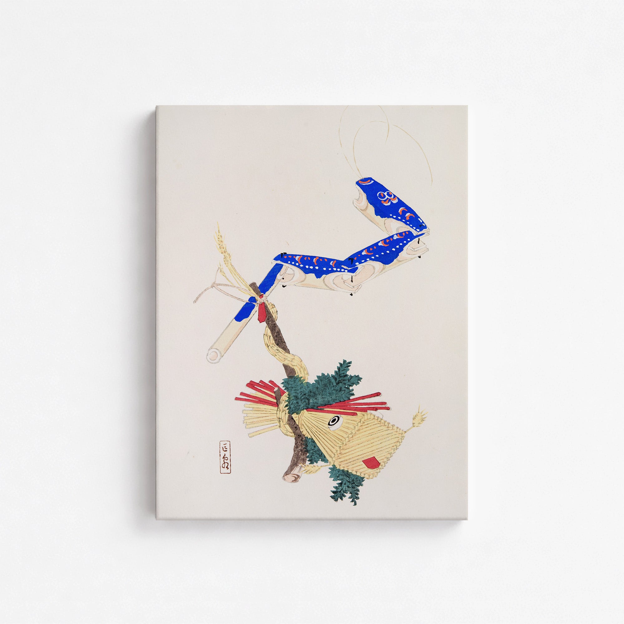Kyosen’s Collected Illustrations of Japanese Toys Nr. 28 ("Floating Carp And Water Snake Toys")