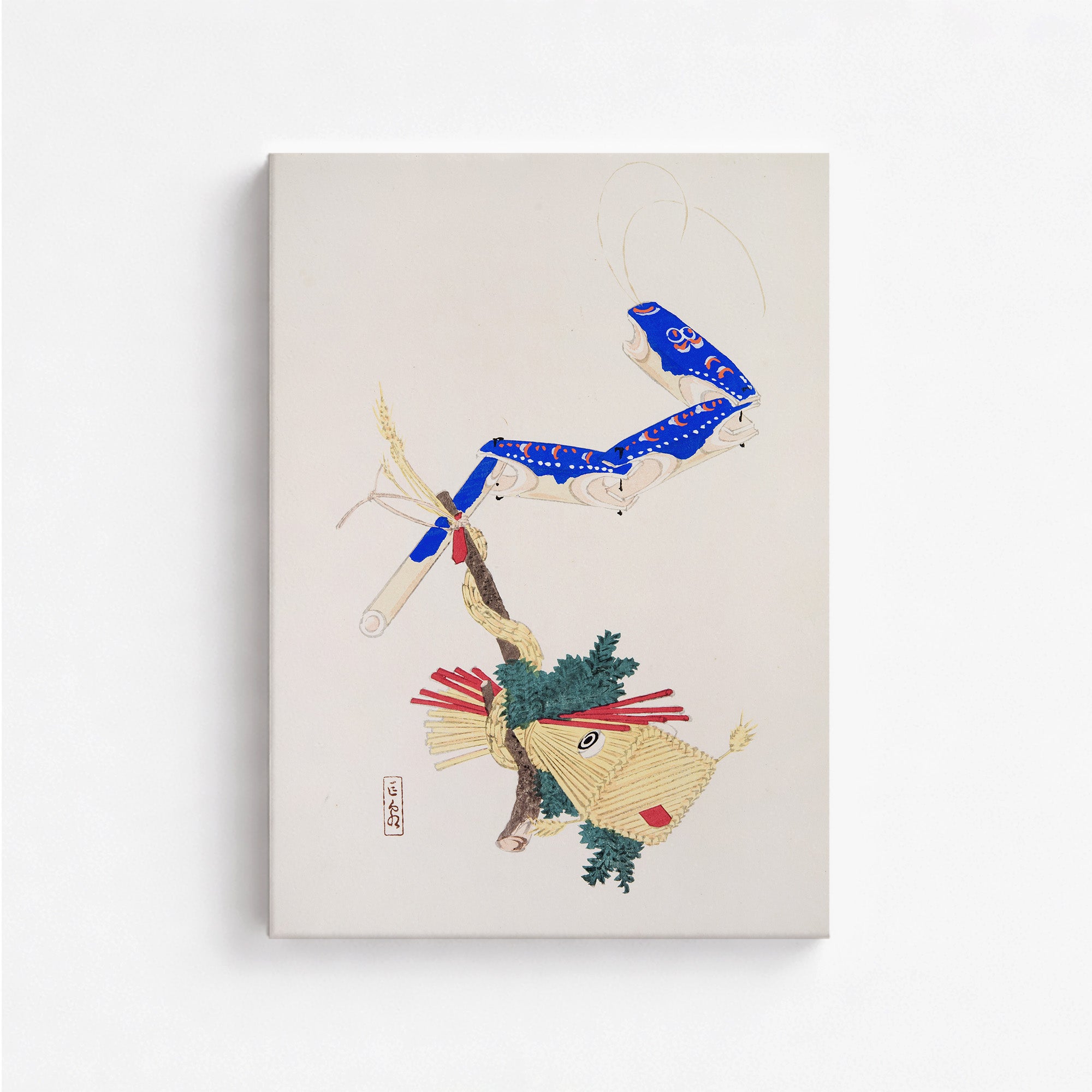 Kyosen’s Collected Illustrations of Japanese Toys Nr. 28 ("Floating Carp And Water Snake Toys")