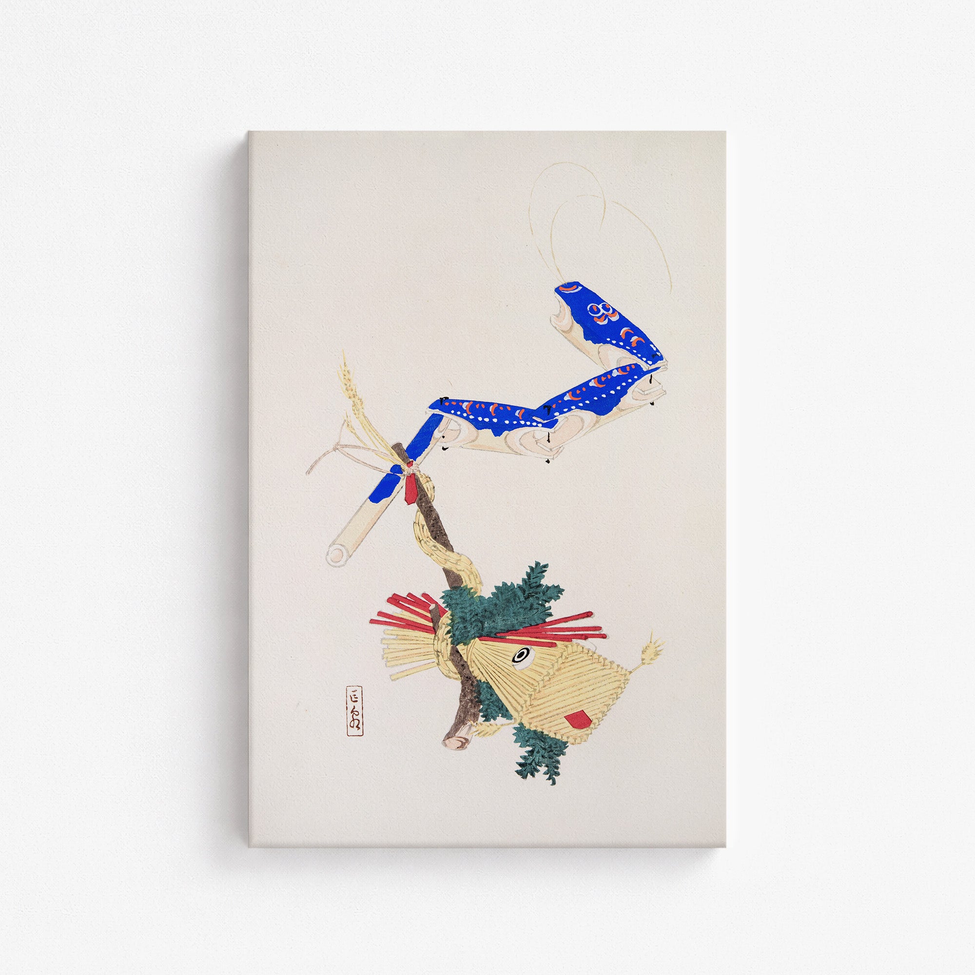 Kyosen’s Collected Illustrations of Japanese Toys Nr. 28 ("Floating Carp And Water Snake Toys")