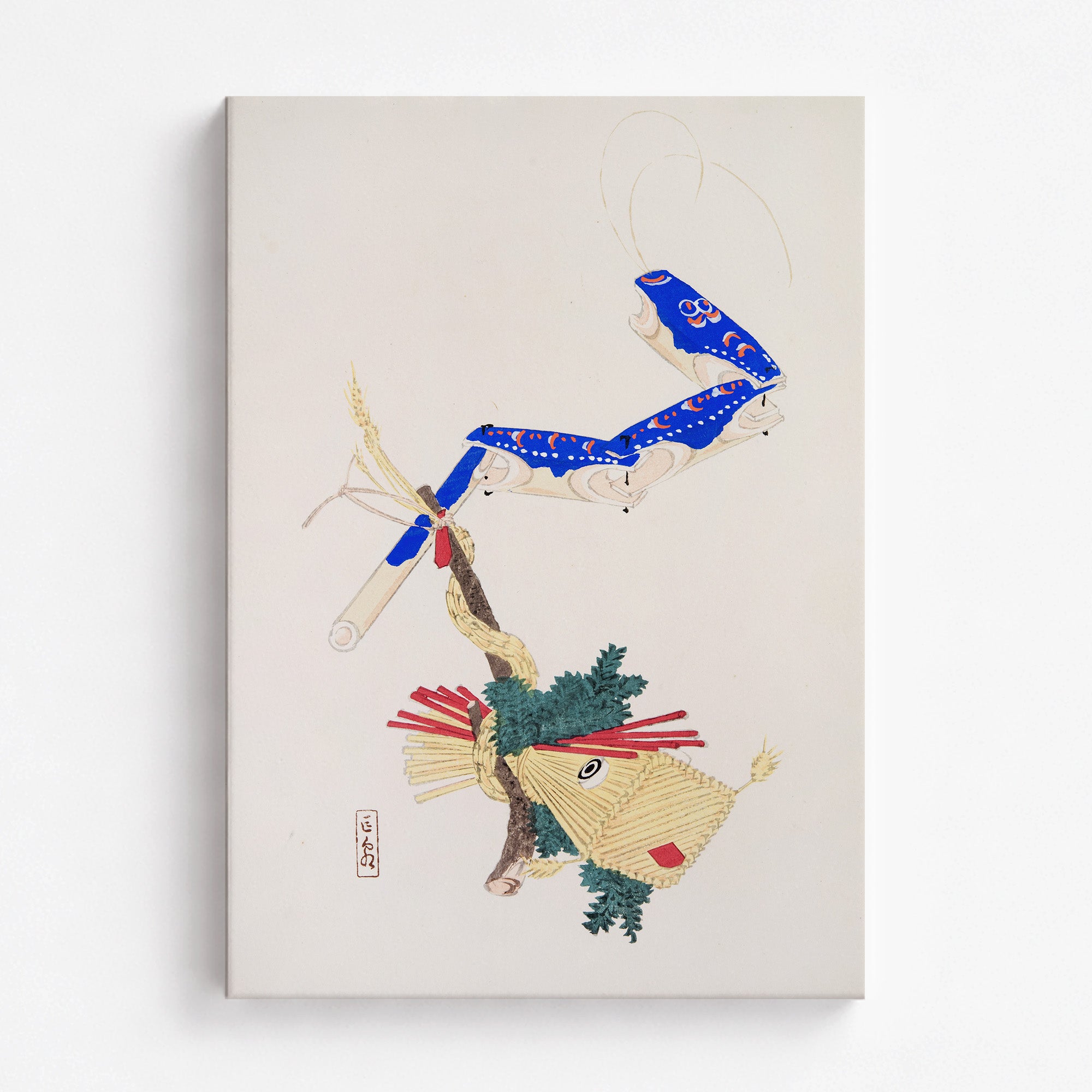 Kyosen’s Collected Illustrations of Japanese Toys Nr. 28 ("Floating Carp And Water Snake Toys")