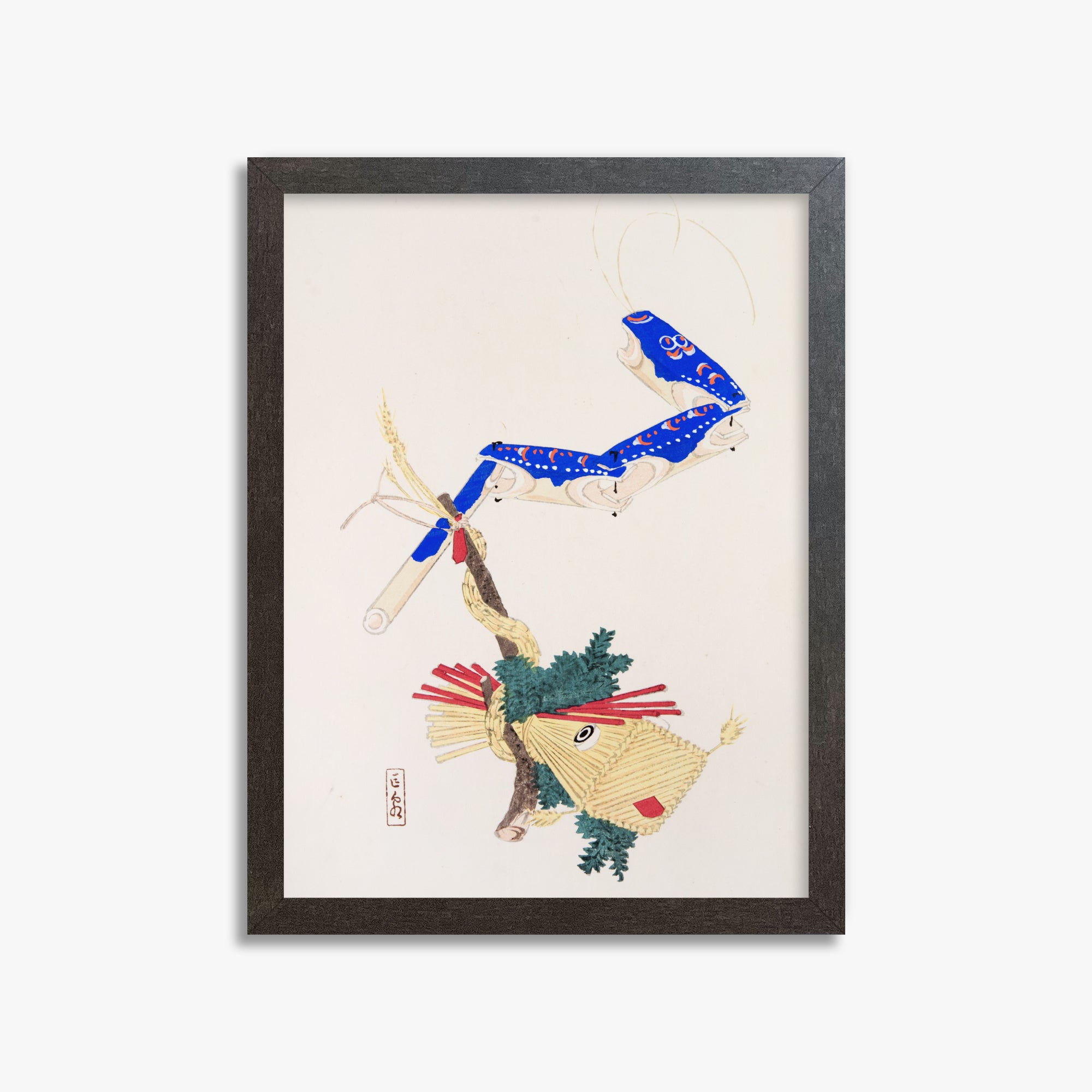 Kyosen's Collected Illustrations of Japanese Toys Nr. 28 ("Carpa galleggiante e serpente d'acqua")