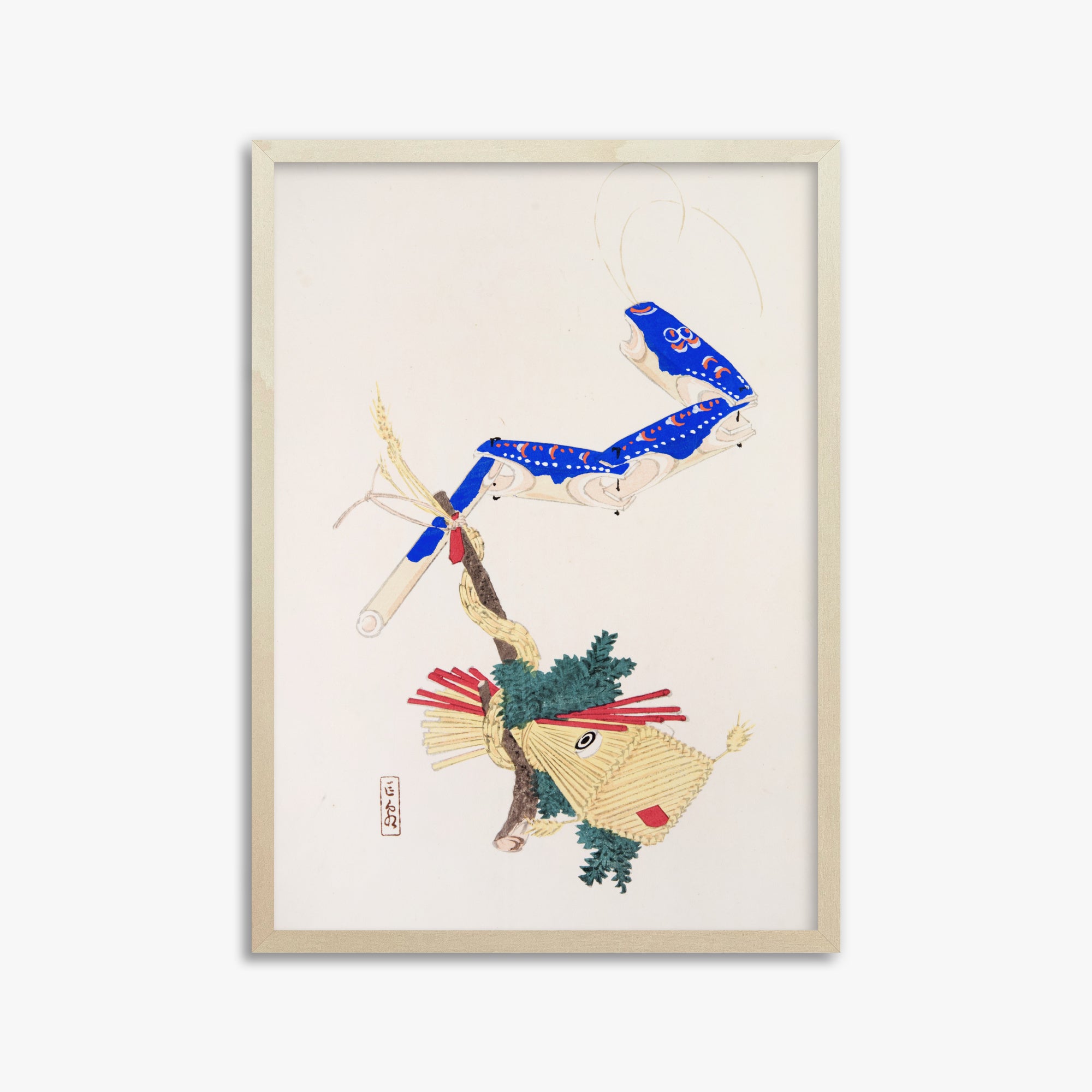 Kyosen's Collected Illustrations of Japanese Toys Nr. 28 ("Carpa galleggiante e serpente d'acqua")