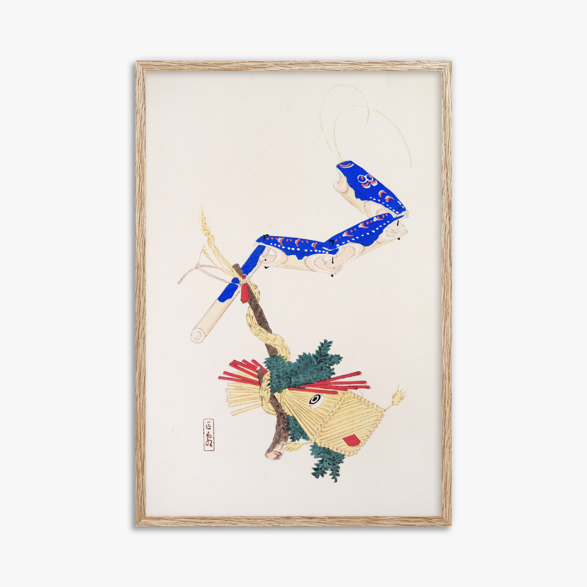 Kyosen's Collected Illustrations of Japanese Toys Nr. 28 ("Carpa galleggiante e serpente d'acqua")