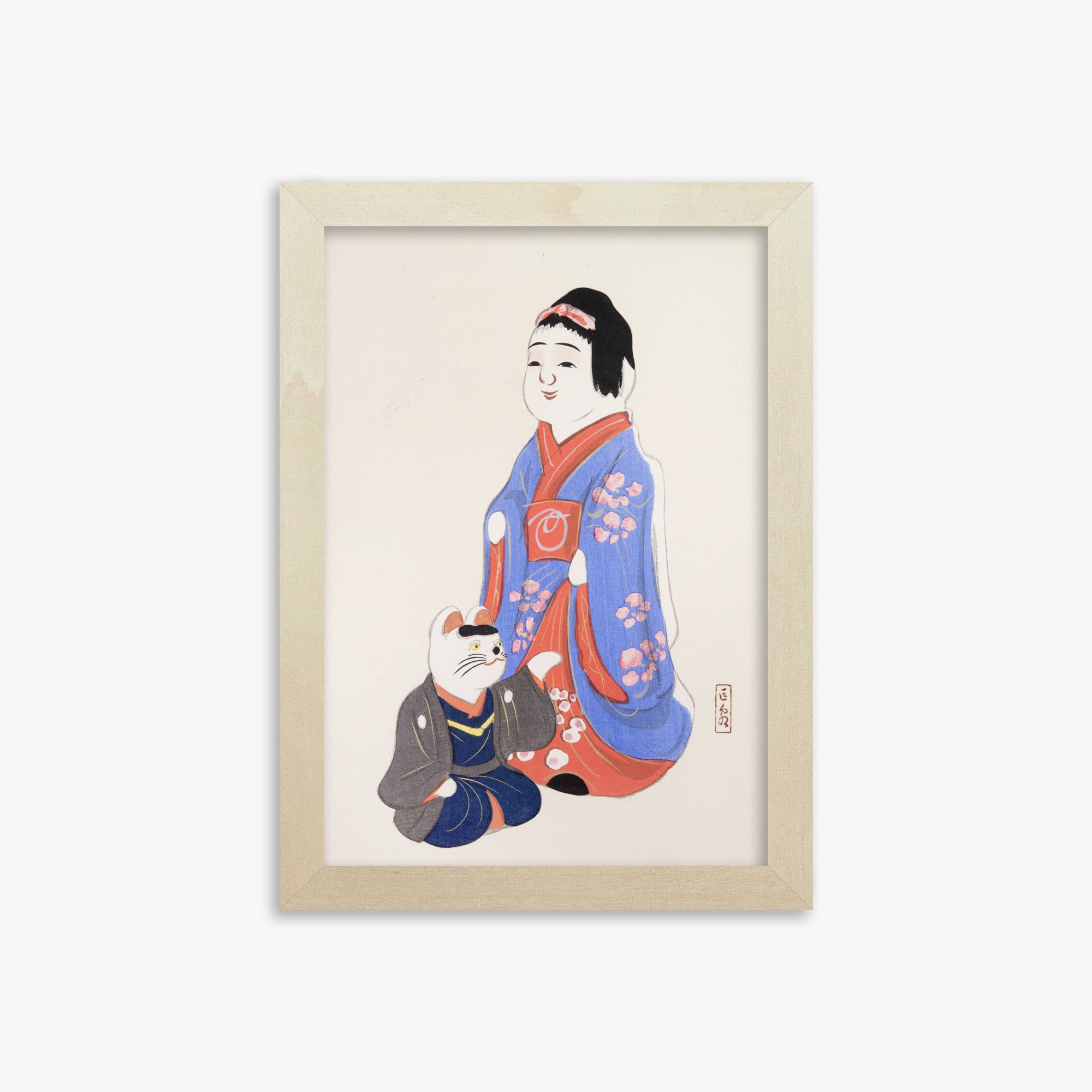 Illustrazioni raccolte di giocattoli giapponesi di Kyosen n. 29 ("Kimono a fiori sereni")