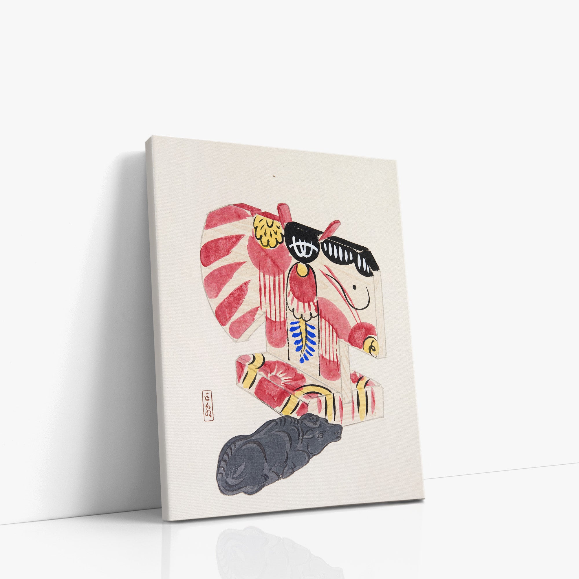 Kyosen's Collected Illustrations of Japanese Toys Nr. 30 ("Crimson Horse & Calf")