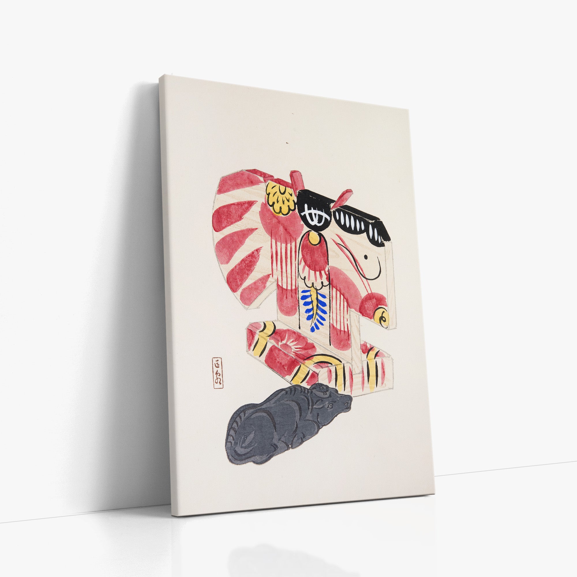 Kyosen's Collected Illustrations of Japanese Toys Nr. 30 ("Crimson Horse & Calf")