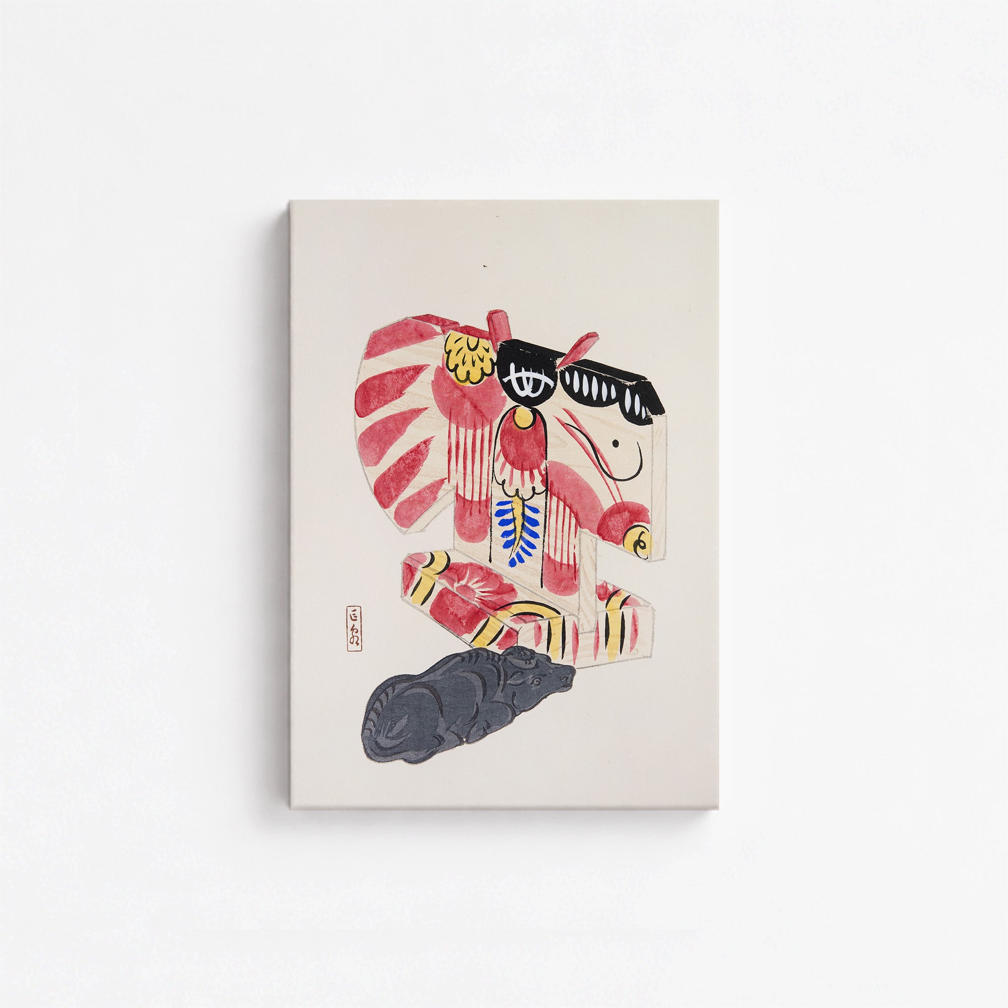 Kyosen's Collected Illustrations of Japanese Toys Nr. 30 ("Crimson Horse & Calf")