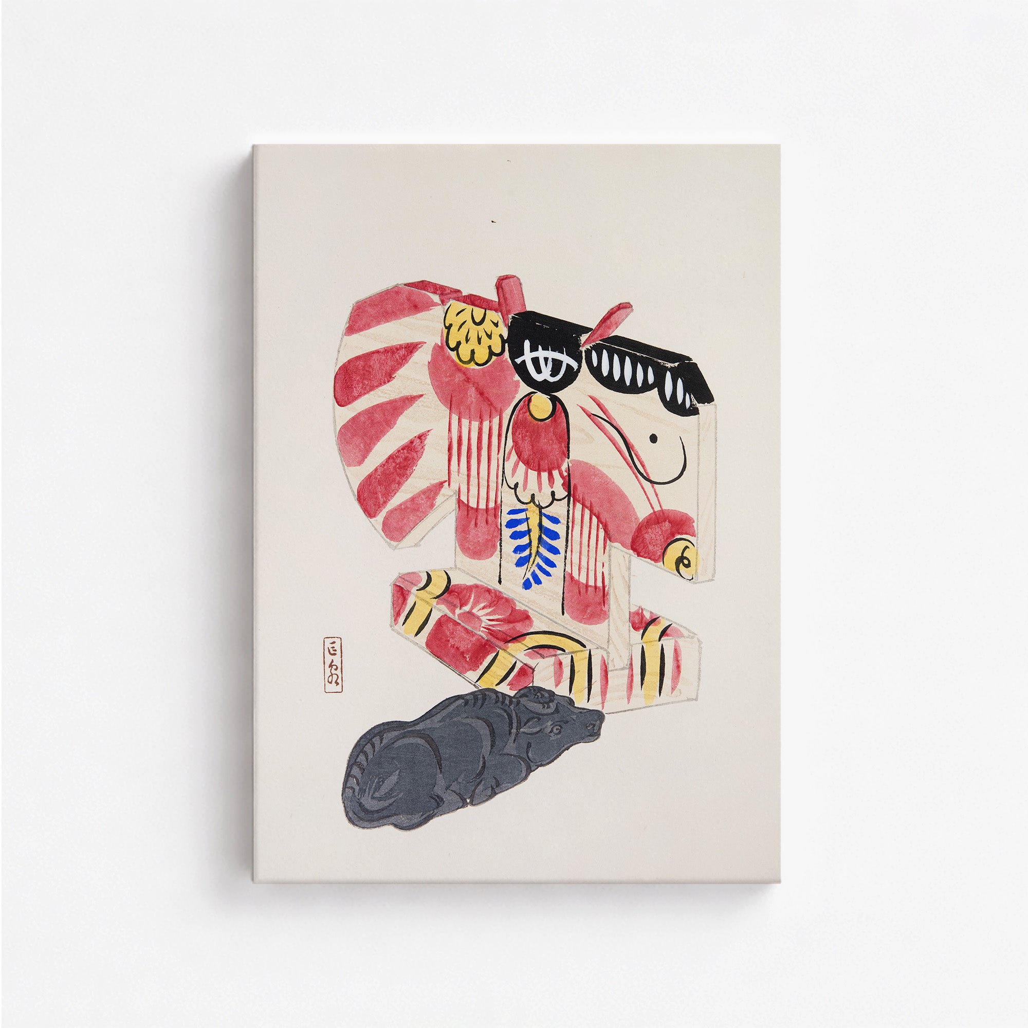 Kyosen's Collected Illustrations of Japanese Toys Nr. 30 ("Crimson Horse & Calf")