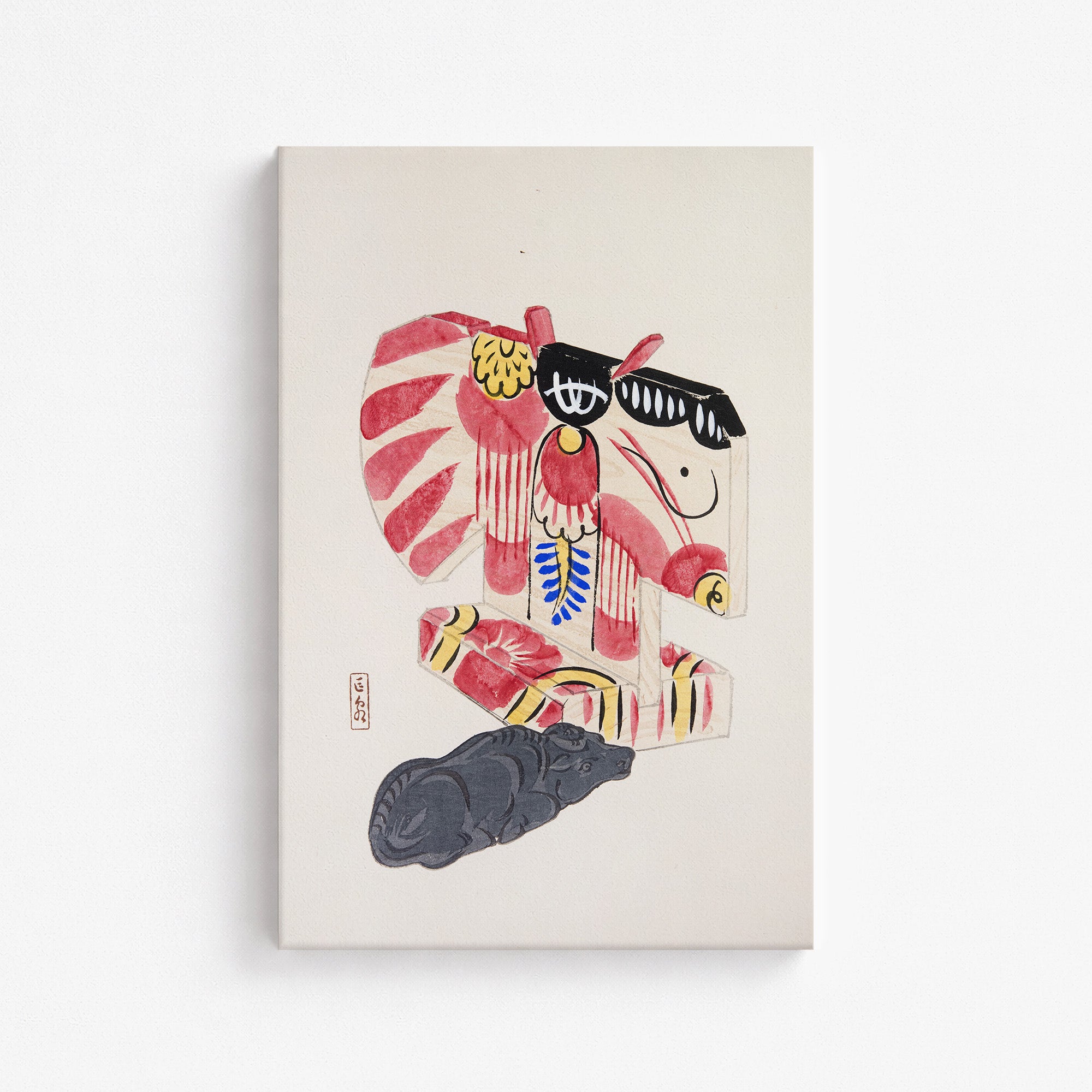 Kyosen's Collected Illustrations of Japanese Toys Nr. 30 ("Crimson Horse & Calf")