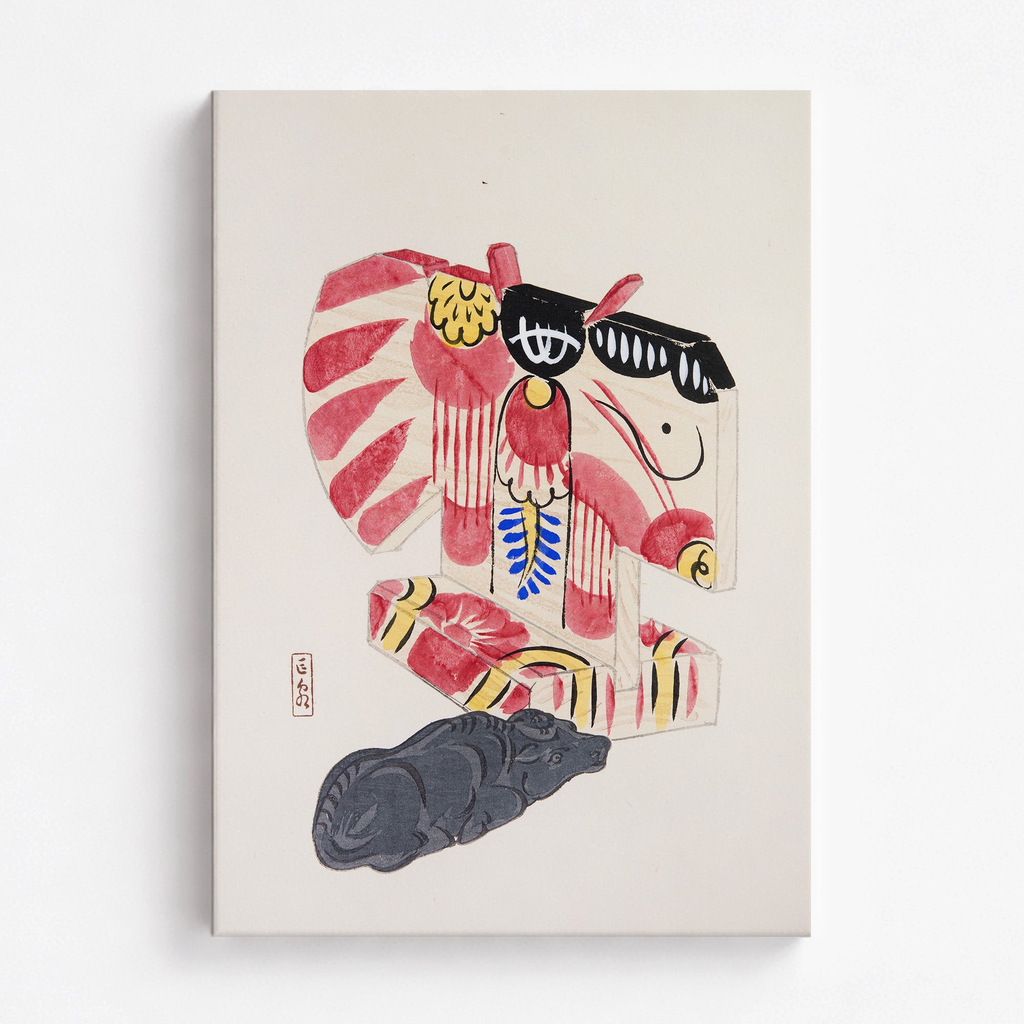 Kyosen's Collected Illustrations of Japanese Toys Nr. 30 ("Crimson Horse & Calf")