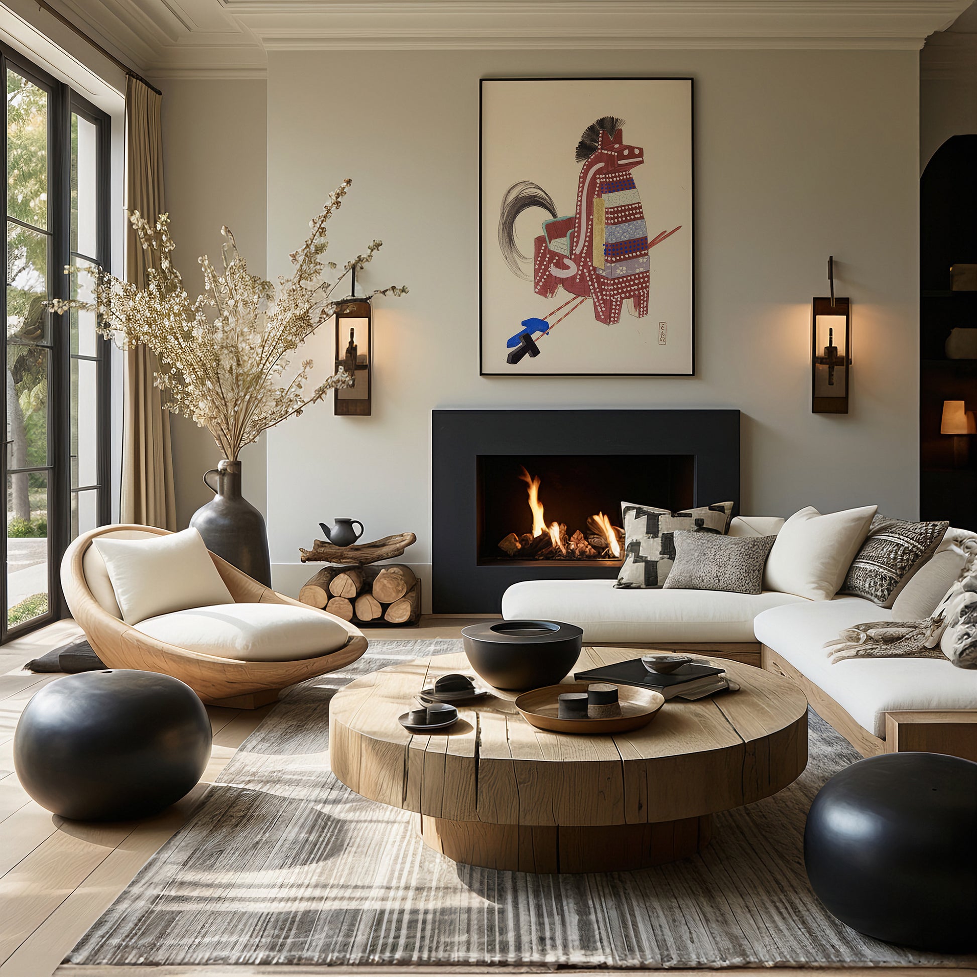 Design Concept No. 39 for Kawasaki Kyosen: Kyosen’s Collected Illustrations of Japanese Toys Nr. 31 ("Ancestral Horse Spirit") Japanese Wall Art