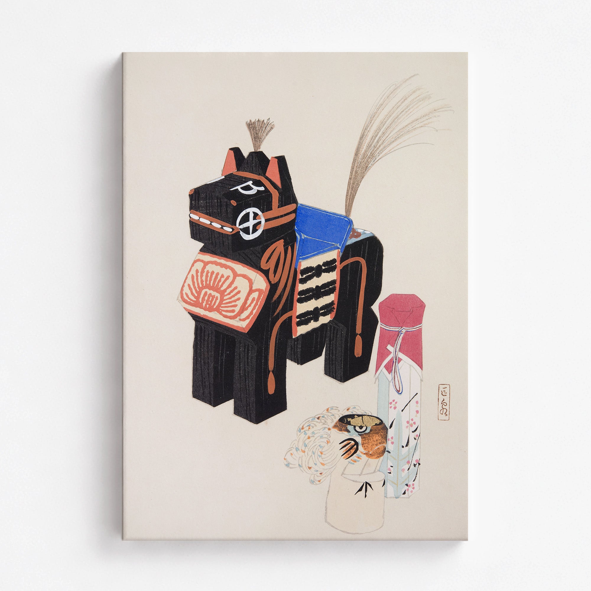 Kyosen’s Collected Illustrations of Japanese Toys Nr. 32 ("Folklore Horse Guardian")