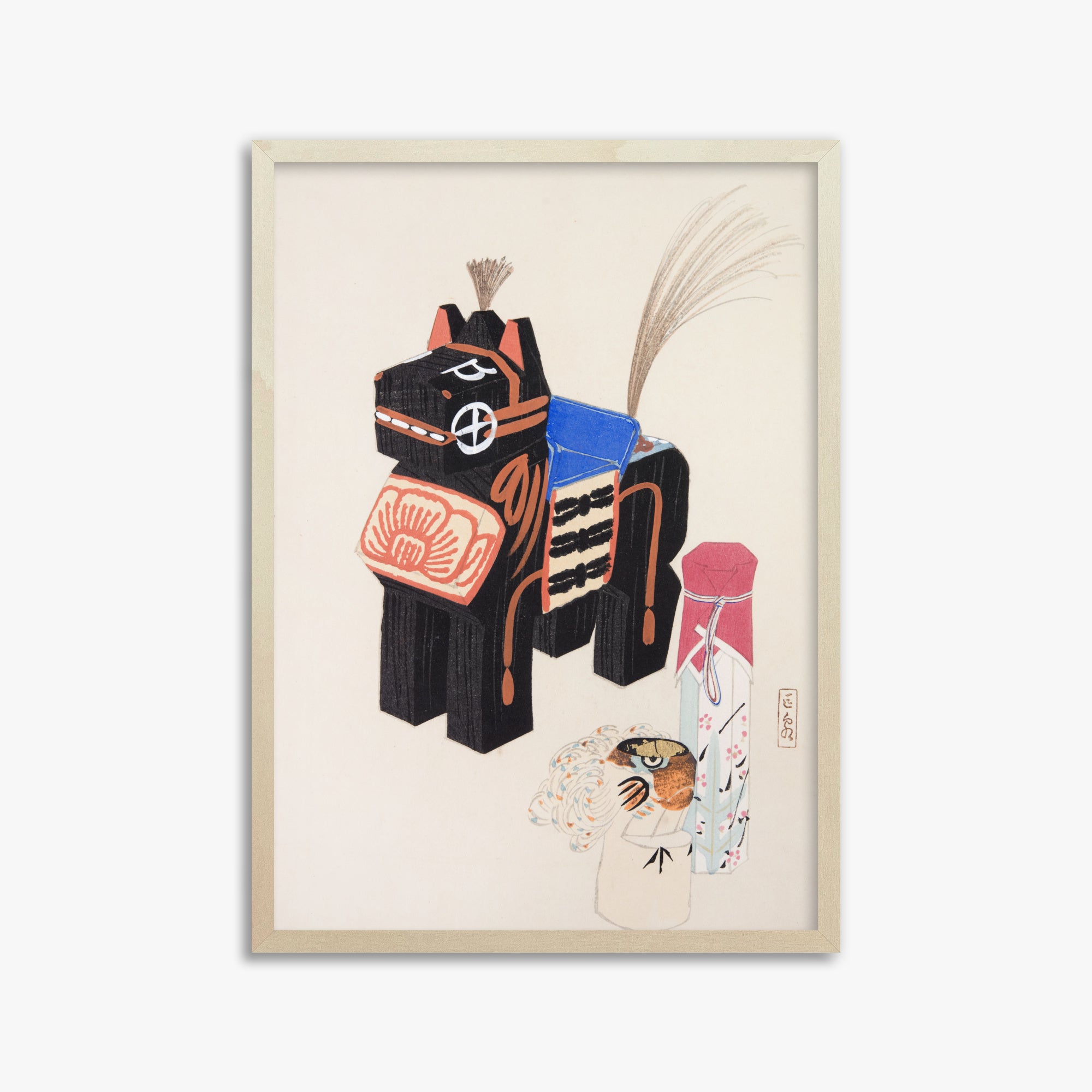 Kyosen's Collected Illustrations of Japanese Toys Nr. 32 ("Folklore Horse Guardian")