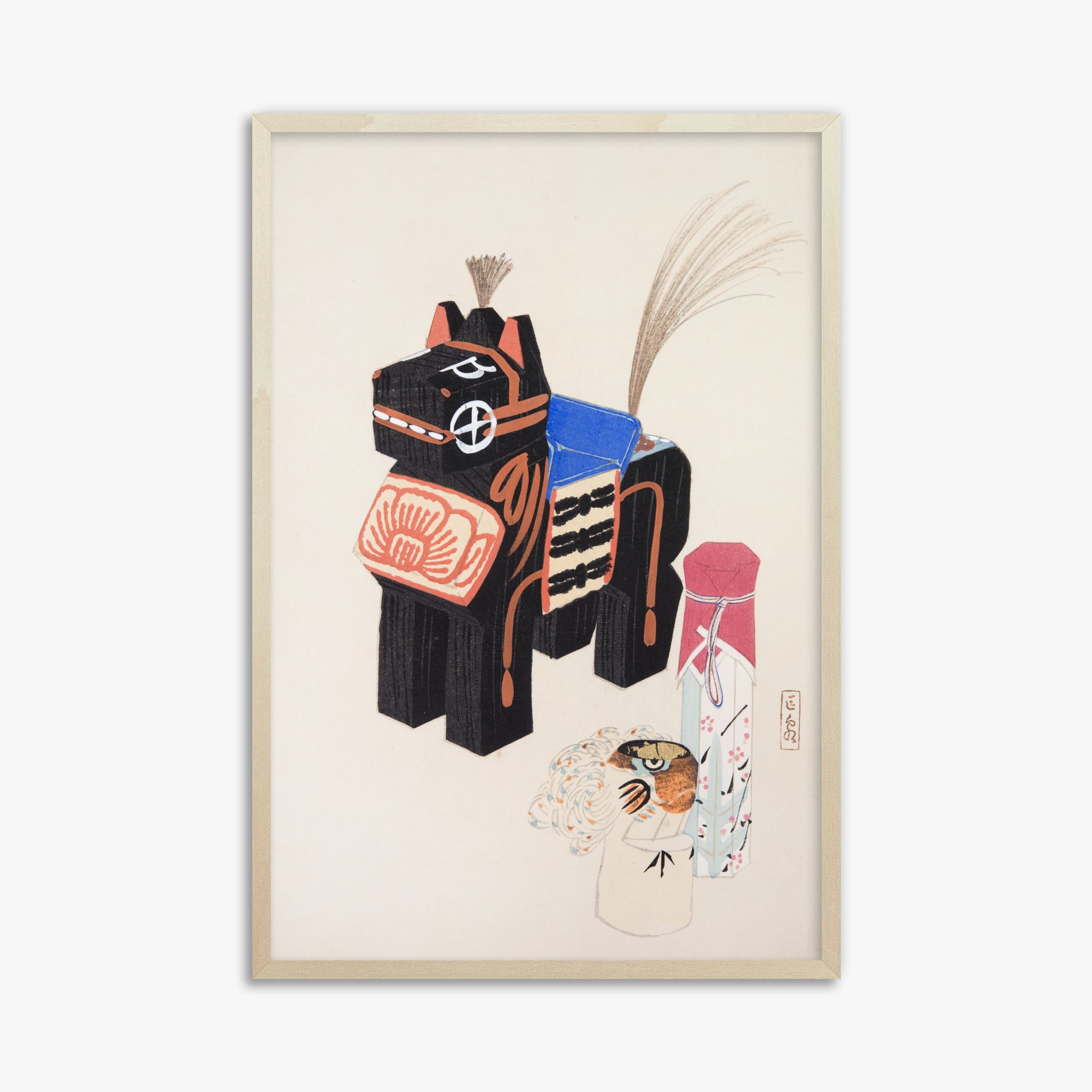 Kyosen's Collected Illustrations of Japanese Toys Nr. 32 ("Folklore Horse Guardian")
