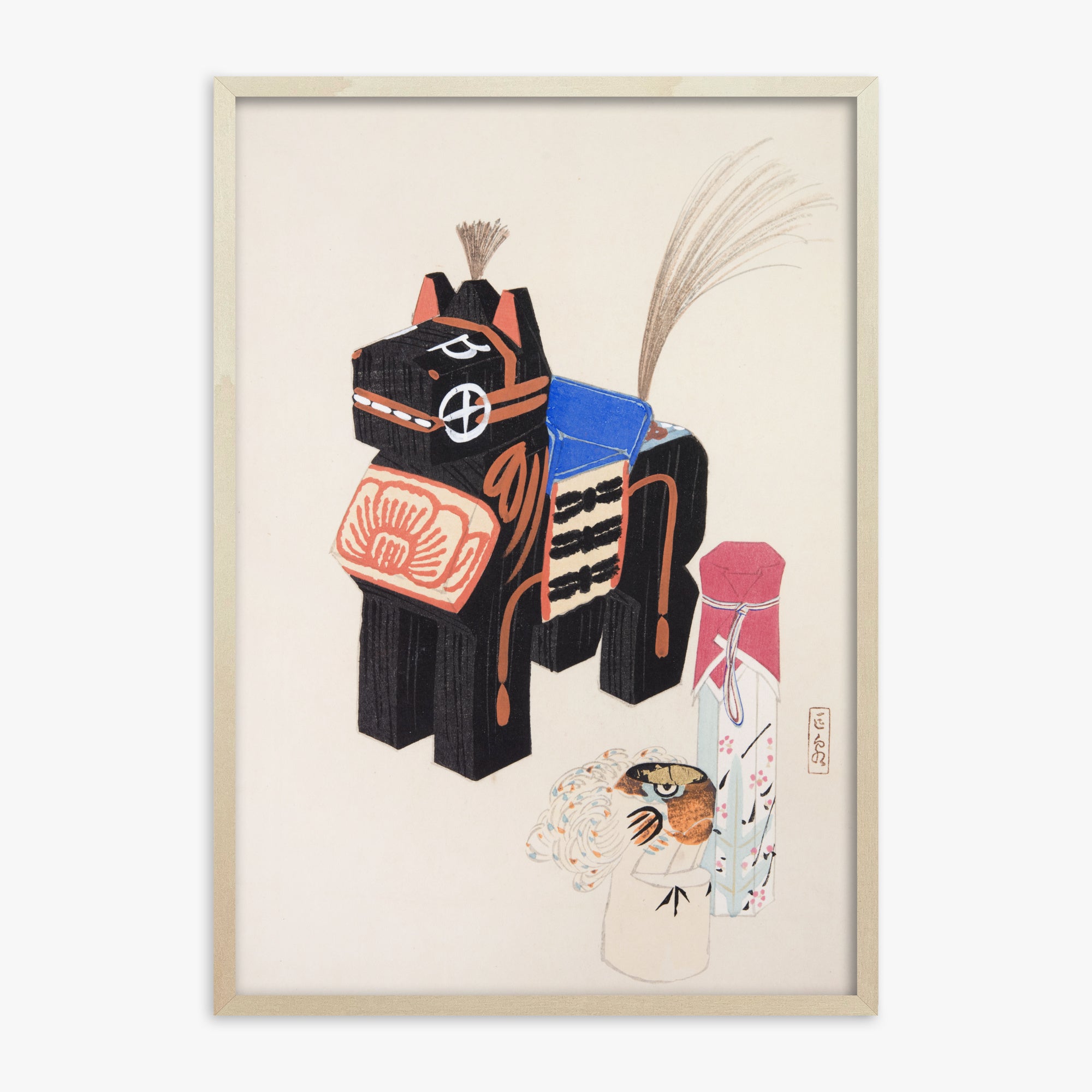 Kyosen's Collected Illustrations of Japanese Toys Nr. 32 ("Folklore Horse Guardian")