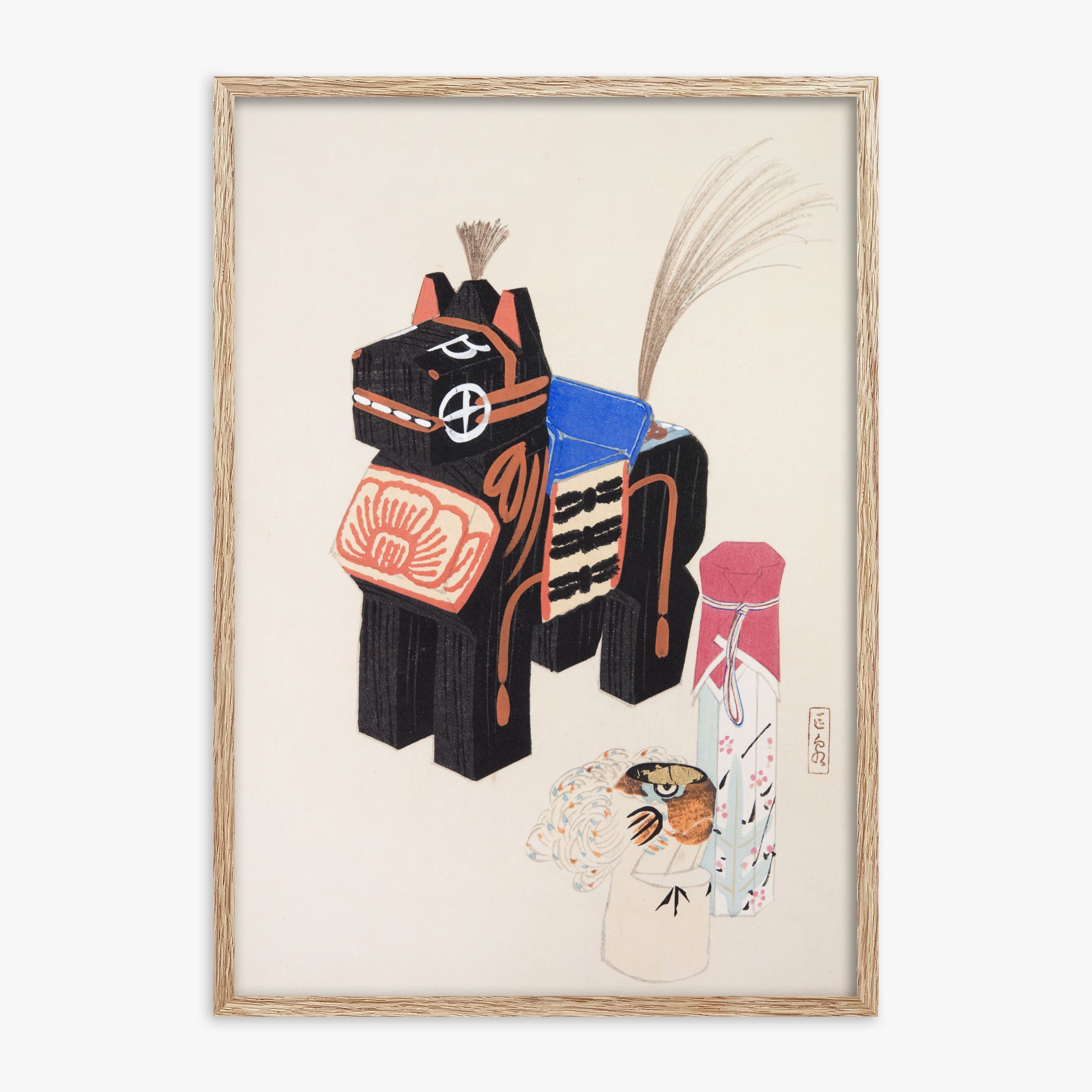 Kyosen's Collected Illustrations of Japanese Toys Nr. 32 ("Folklore Horse Guardian")