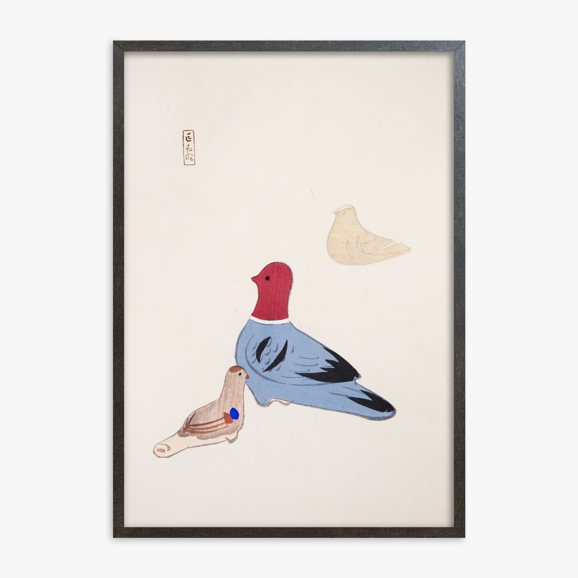 Illustrazioni raccolte di giocattoli giapponesi di Kyosen n. 36 ("Trio di voliere serene")