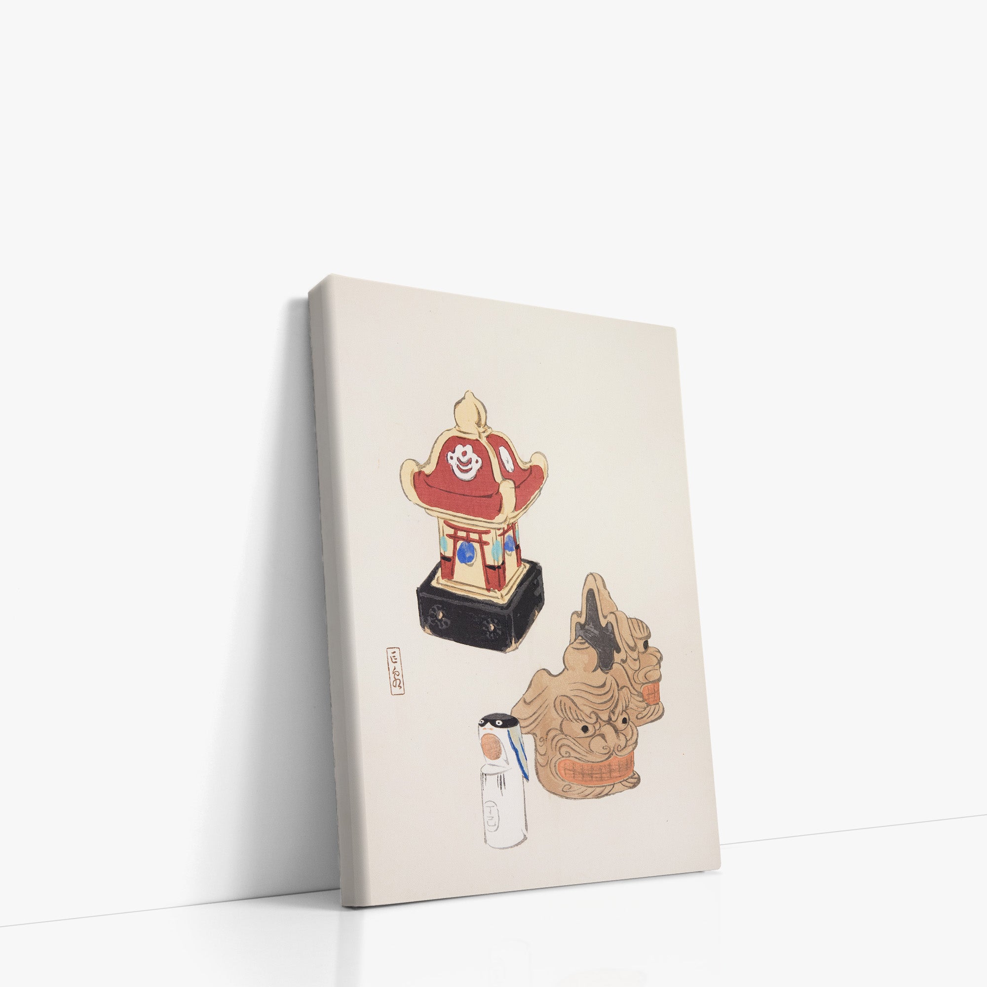 Kyosen's Collected Illustrations of Japanese Toys Nr. 38 ("Shrine Guardian Duo")