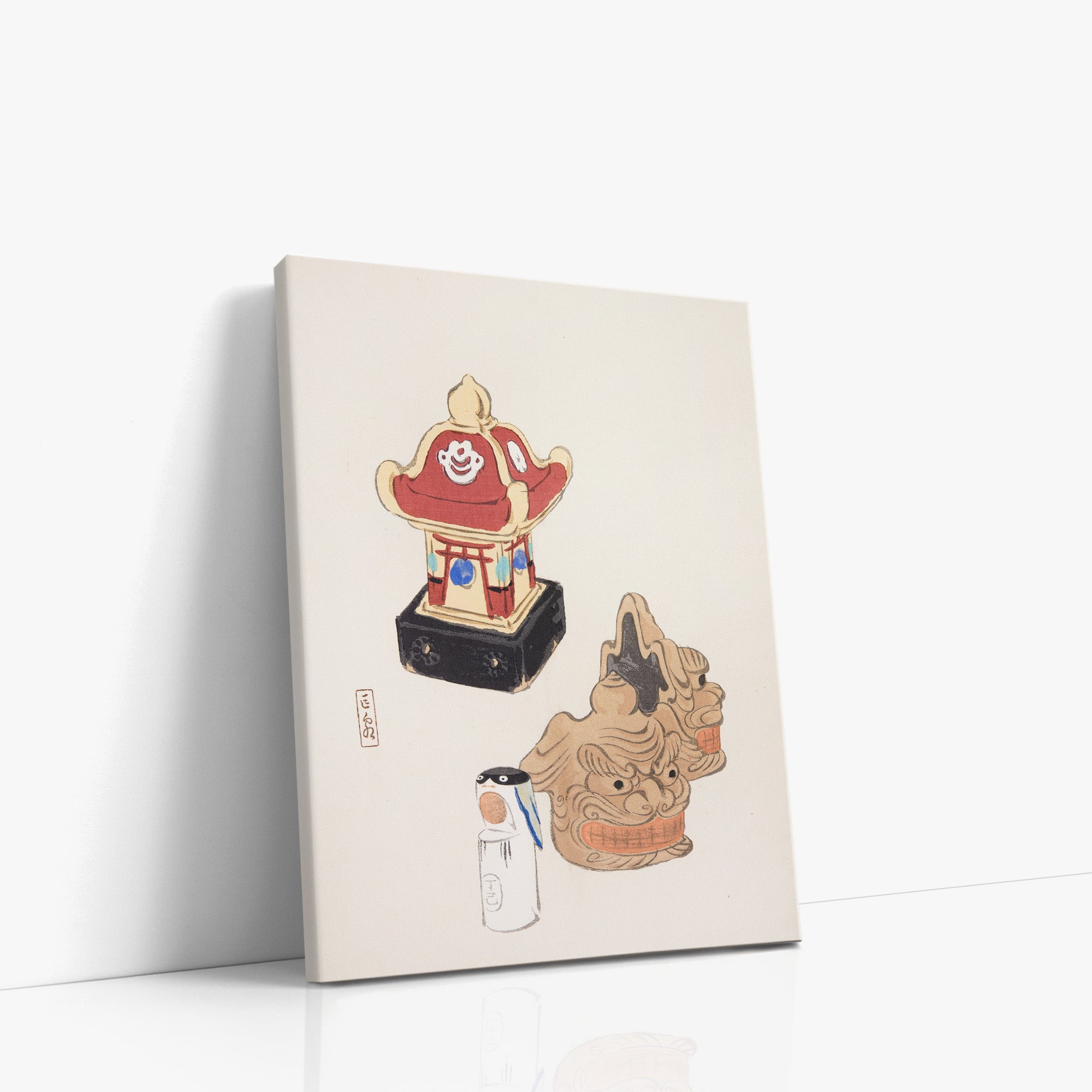 Kyosen's Collected Illustrations of Japanese Toys Nr. 38 ("Shrine Guardian Duo")