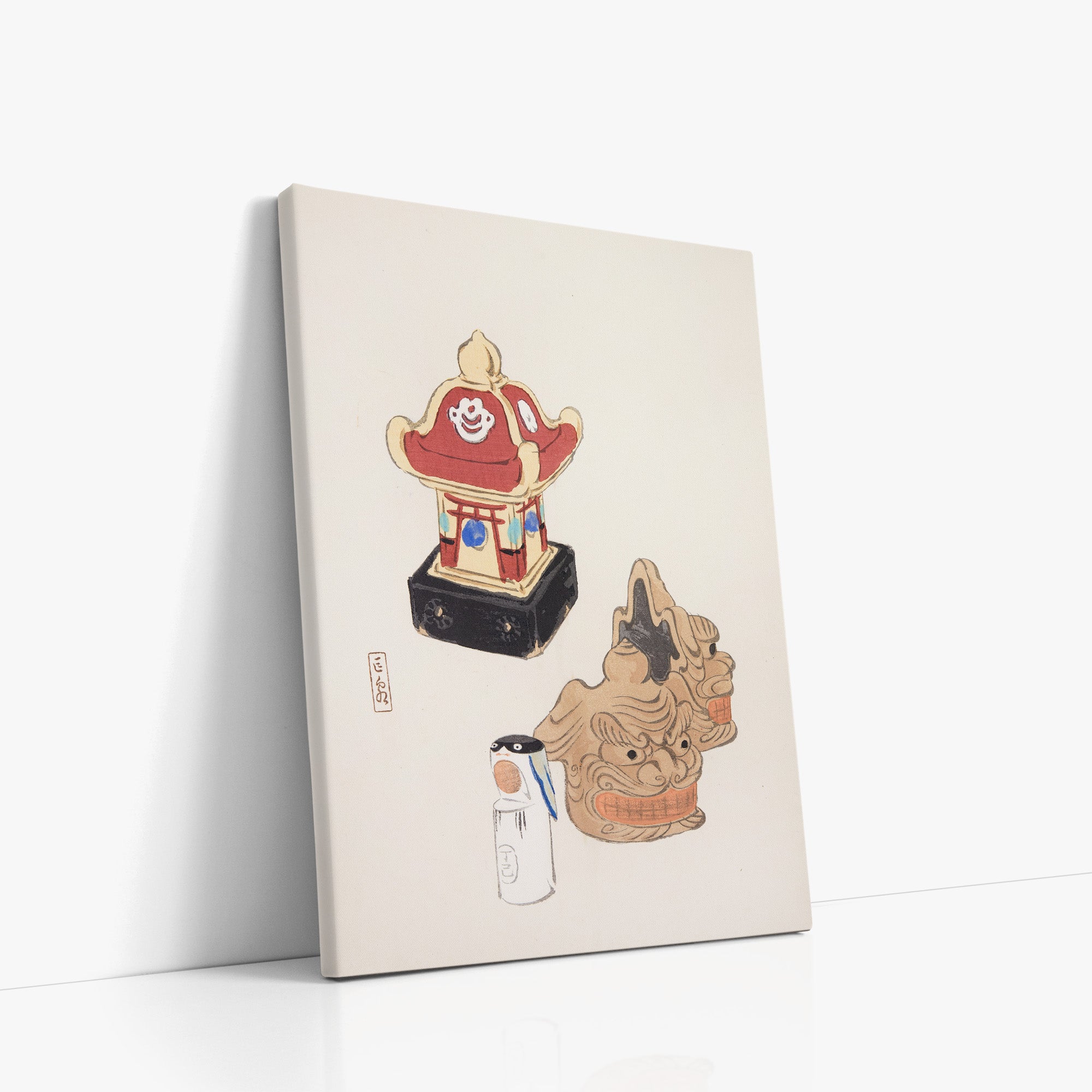 Kyosen's Collected Illustrations of Japanese Toys Nr. 38 ("Shrine Guardian Duo")