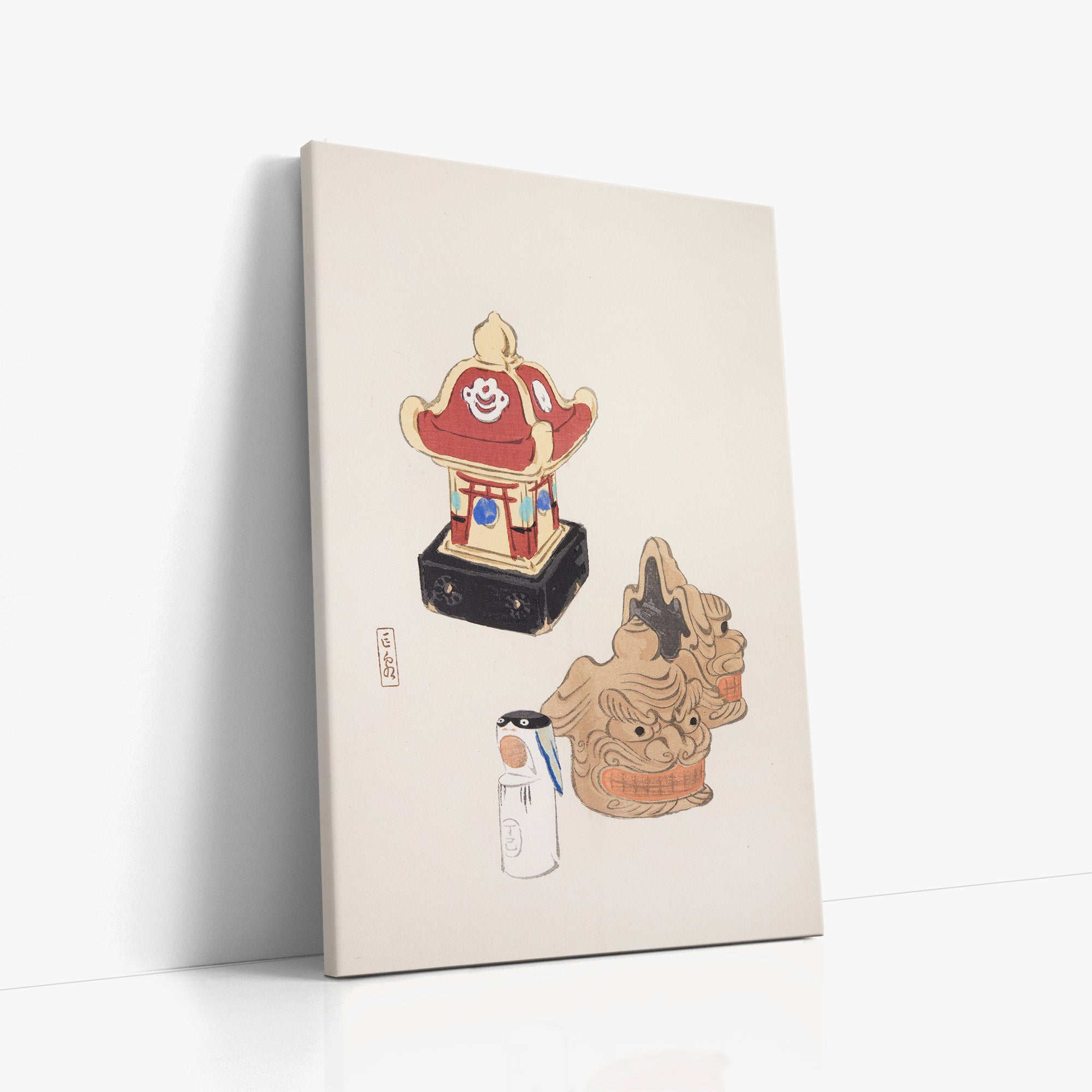 Kyosen's Collected Illustrations of Japanese Toys Nr. 38 ("Shrine Guardian Duo")
