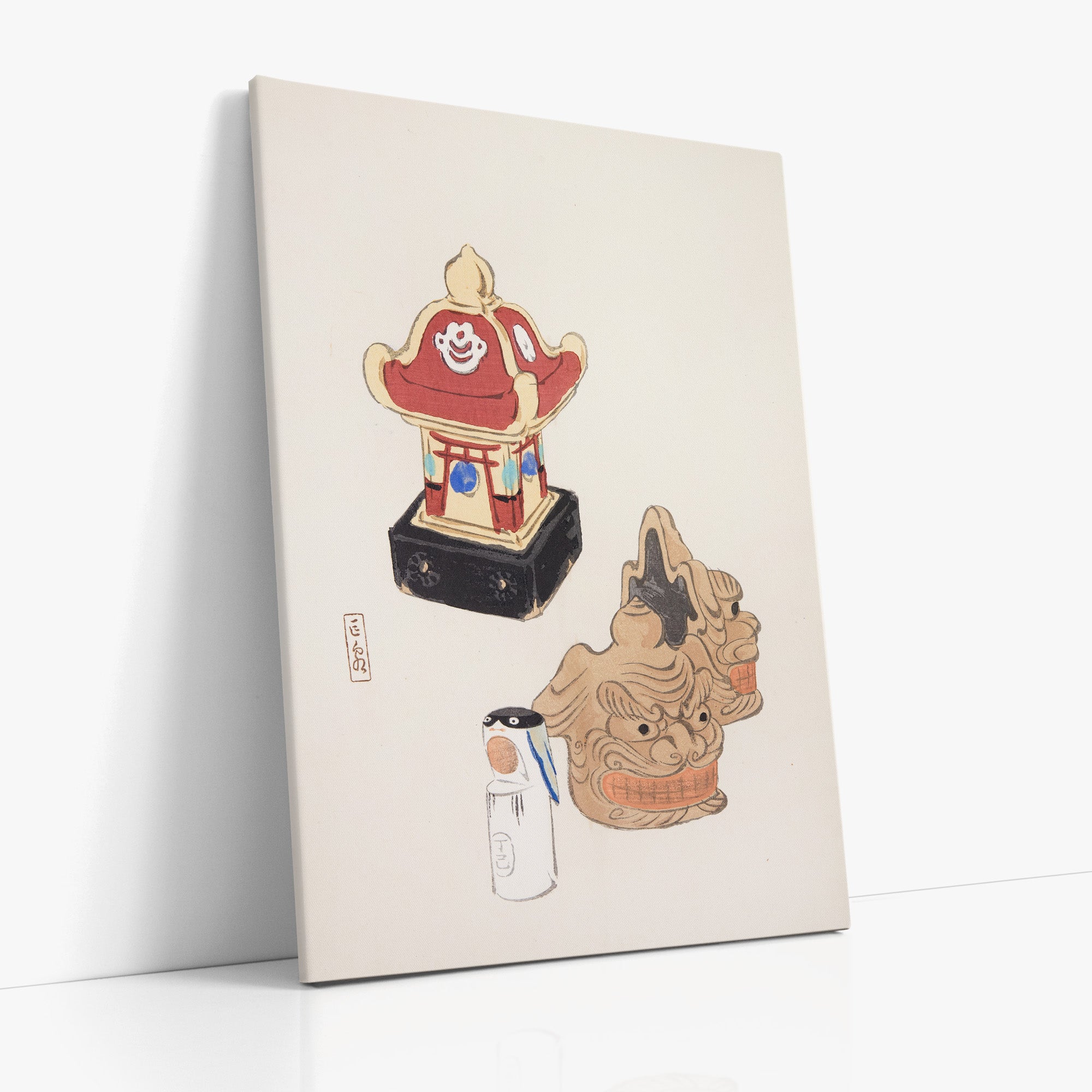 Kyosen's Collected Illustrations of Japanese Toys Nr. 38 ("Shrine Guardian Duo")