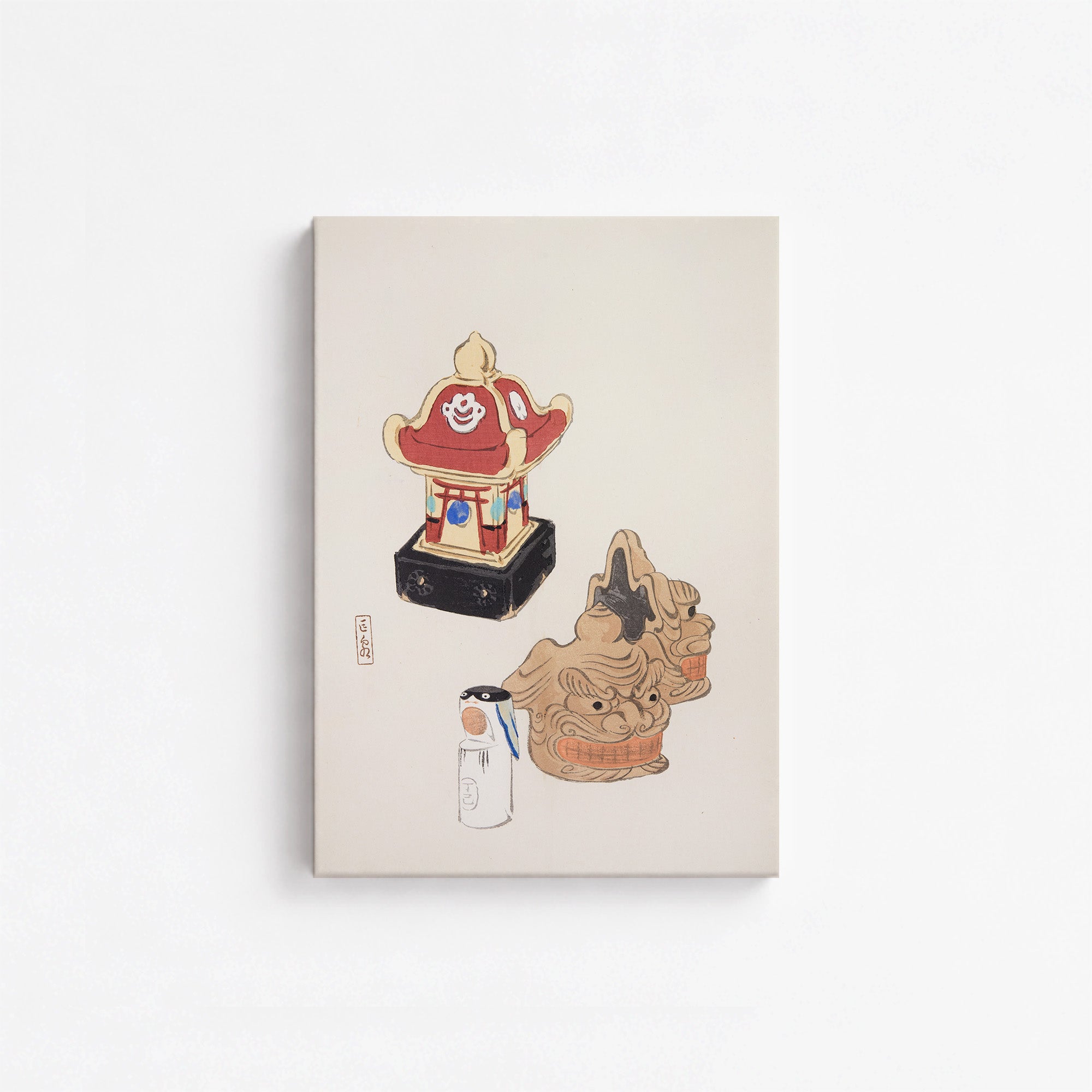 Kyosen's Collected Illustrations of Japanese Toys Nr. 38 ("Shrine Guardian Duo")