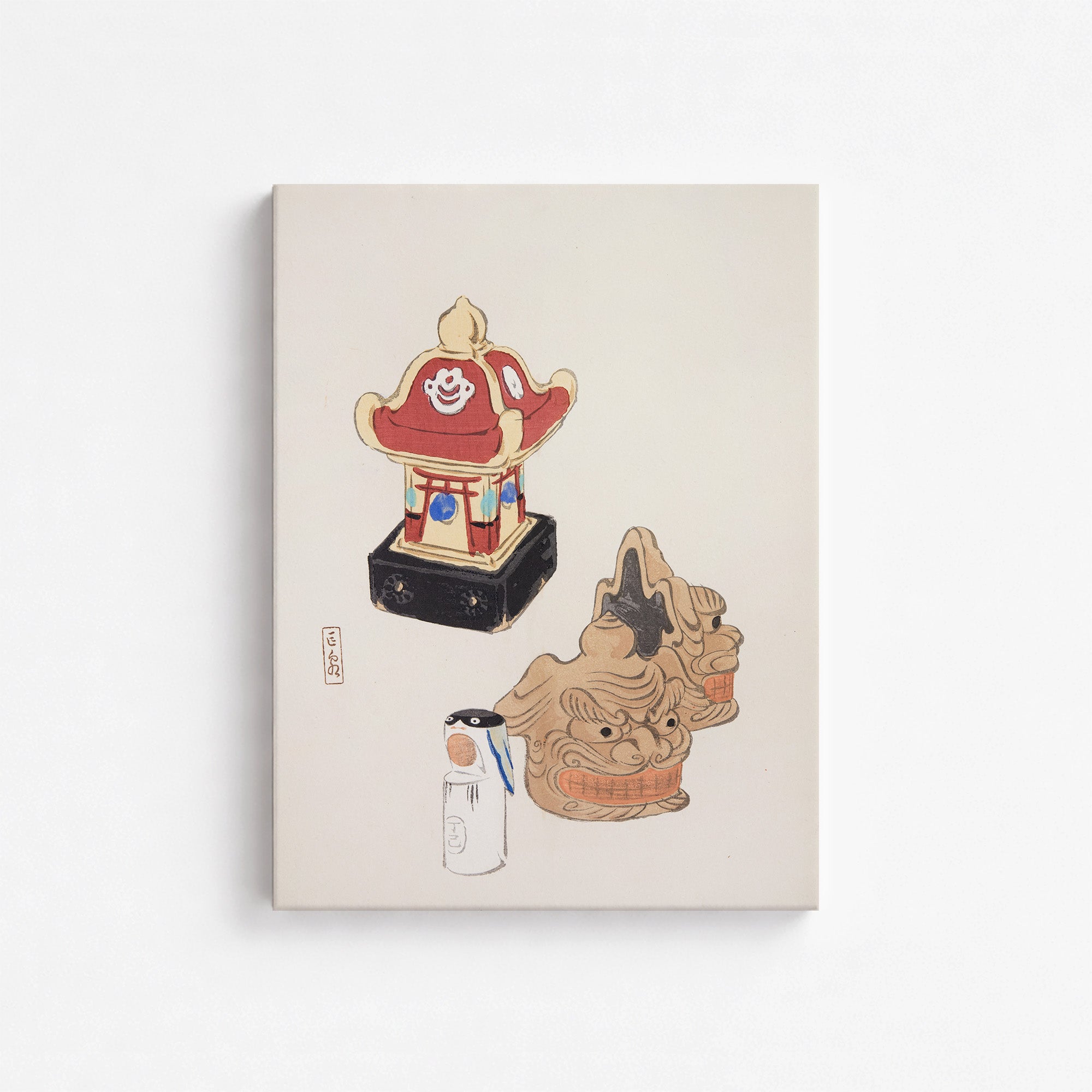 Kyosen's Collected Illustrations of Japanese Toys Nr. 38 ("Shrine Guardian Duo")