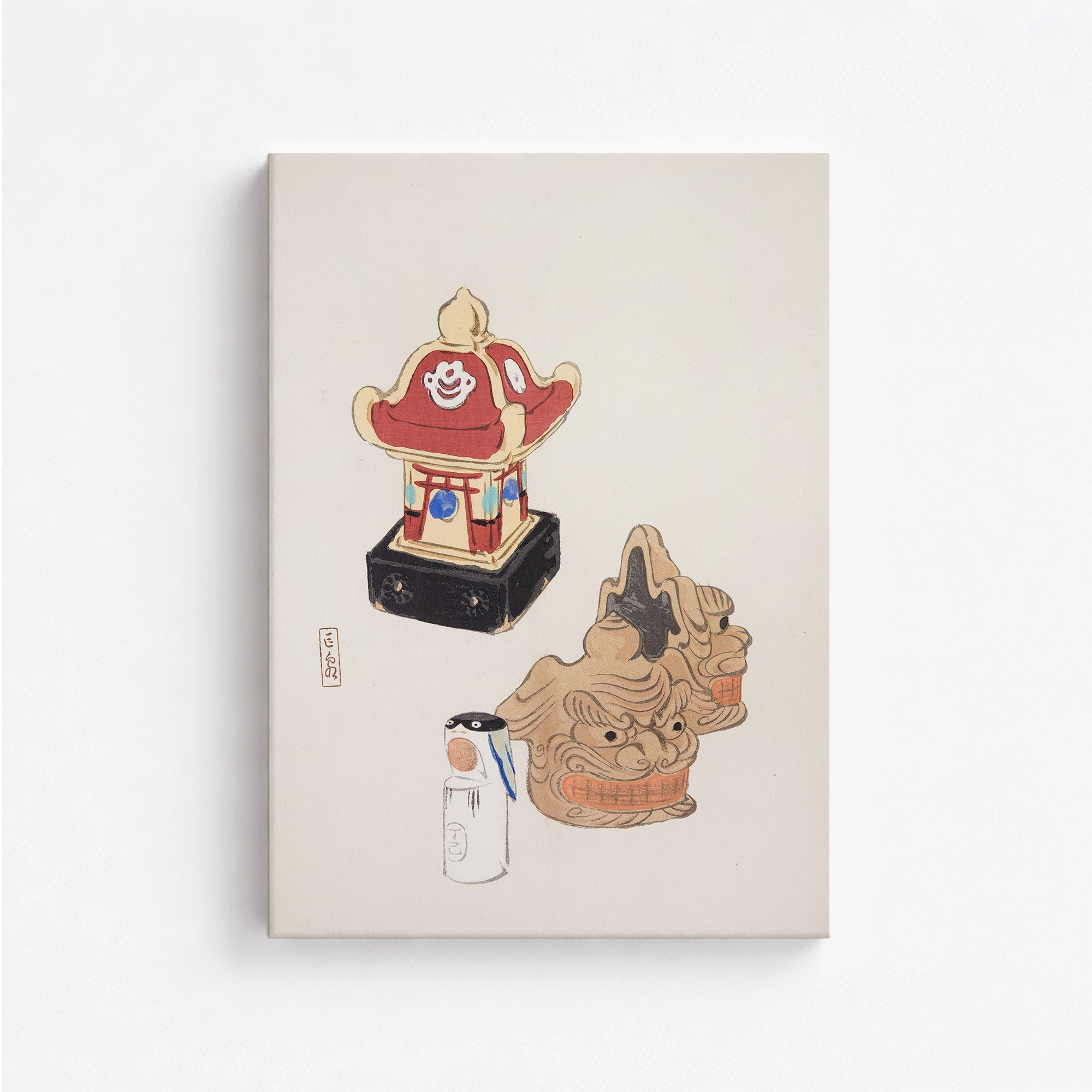 Kyosen's Collected Illustrations of Japanese Toys Nr. 38 ("Shrine Guardian Duo")