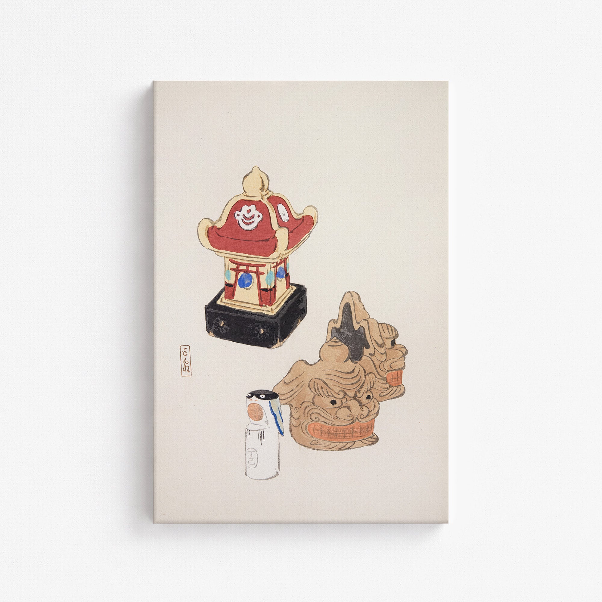 Kyosen's Collected Illustrations of Japanese Toys Nr. 38 ("Shrine Guardian Duo")