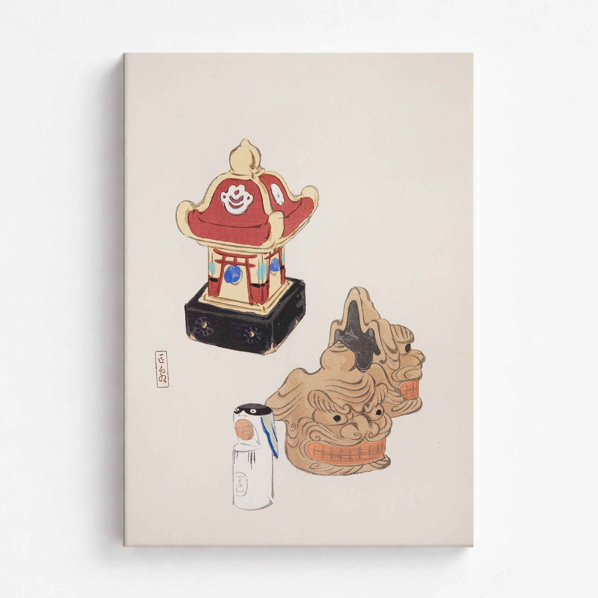 Kyosen's Collected Illustrations of Japanese Toys Nr. 38 ("Shrine Guardian Duo")