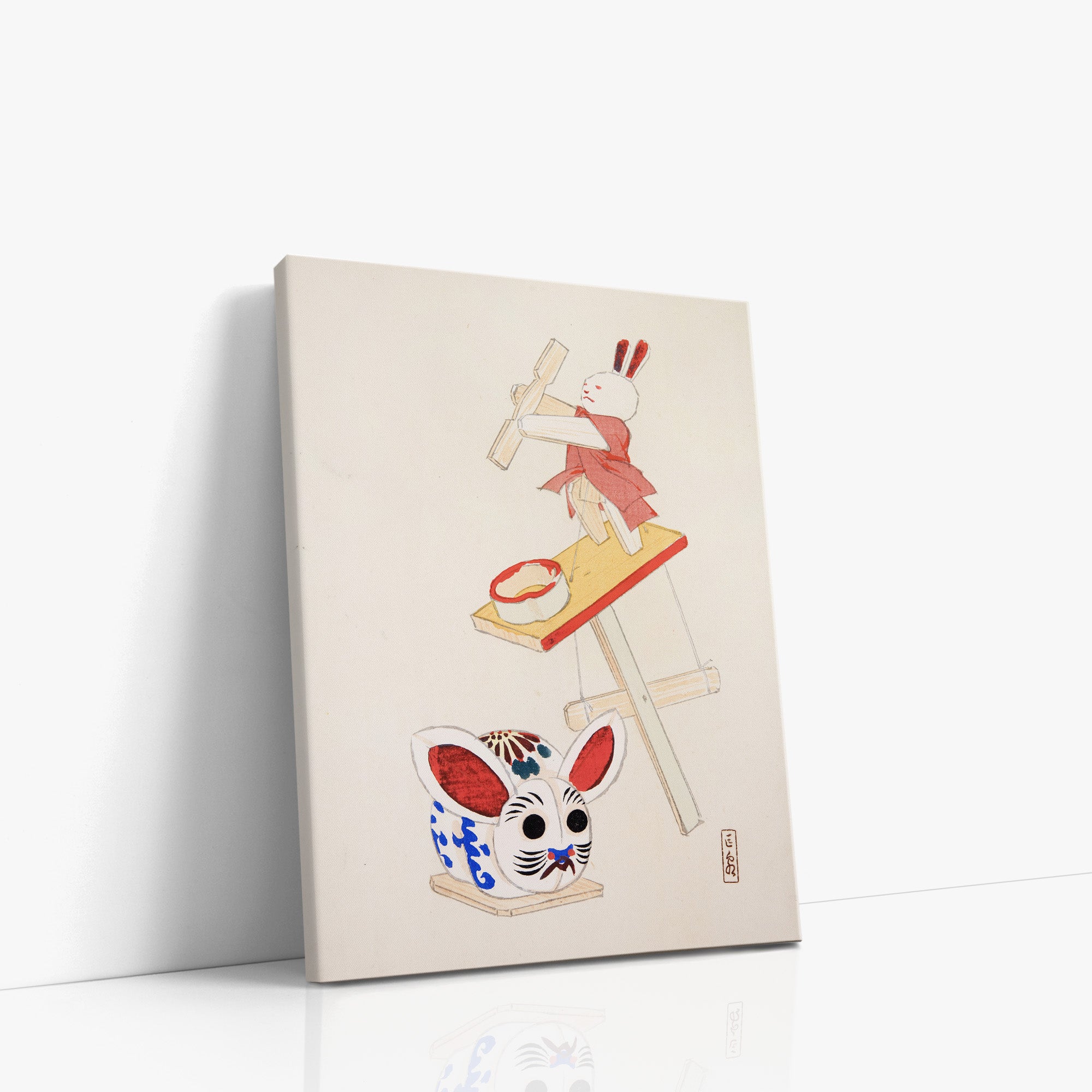 Kyosen’s Collected Illustrations of Japanese Toys Nr. 40 ("Dancing Rabbit Puppet")