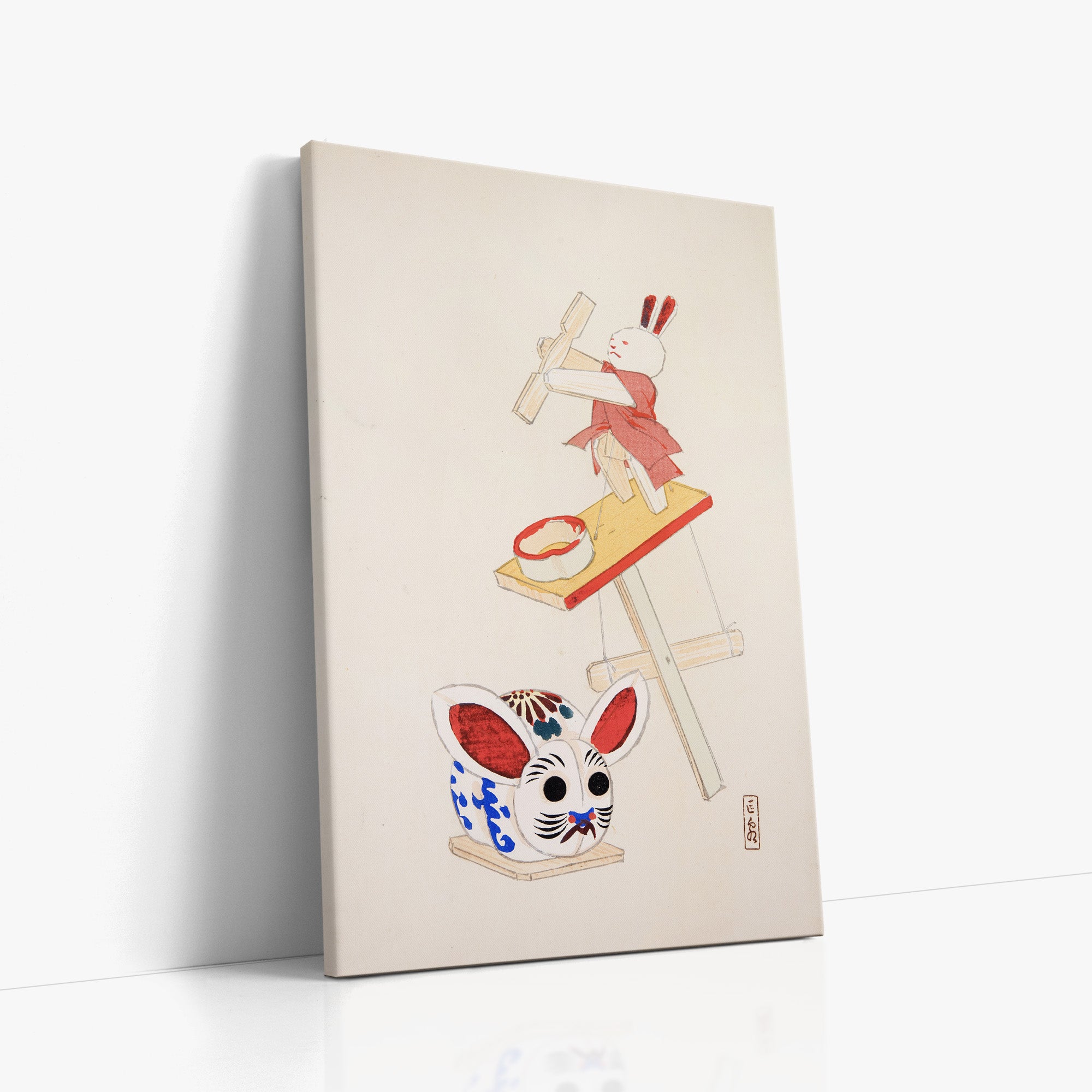 Kyosen’s Collected Illustrations of Japanese Toys Nr. 40 ("Dancing Rabbit Puppet")