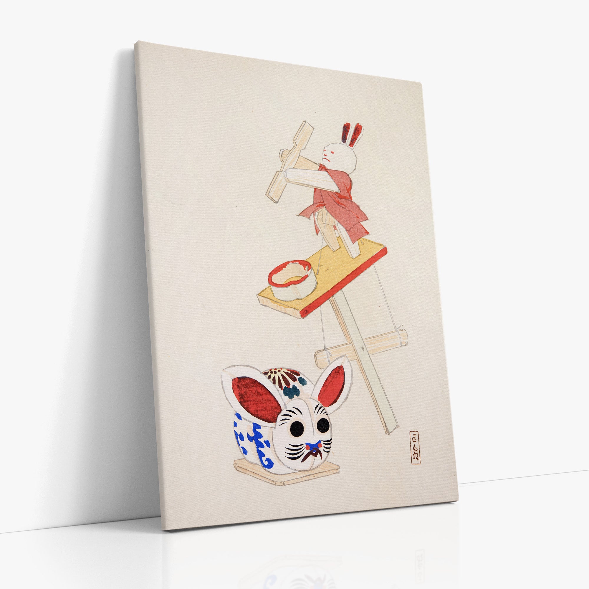 Kyosen’s Collected Illustrations of Japanese Toys Nr. 40 ("Dancing Rabbit Puppet")