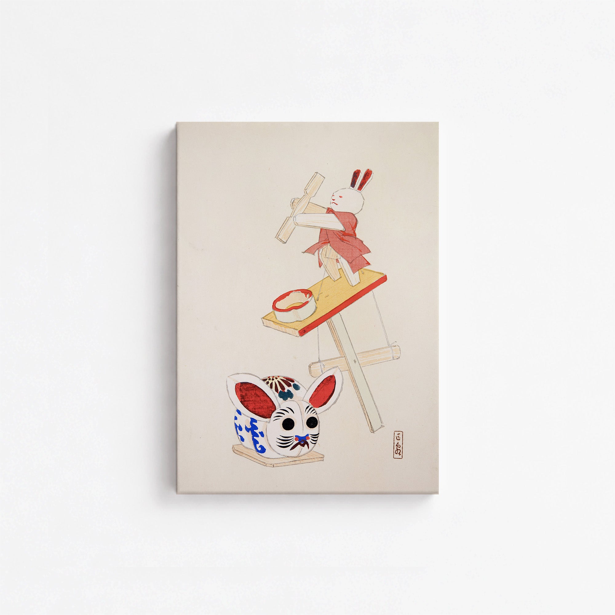 Kyosen’s Collected Illustrations of Japanese Toys Nr. 40 ("Dancing Rabbit Puppet")