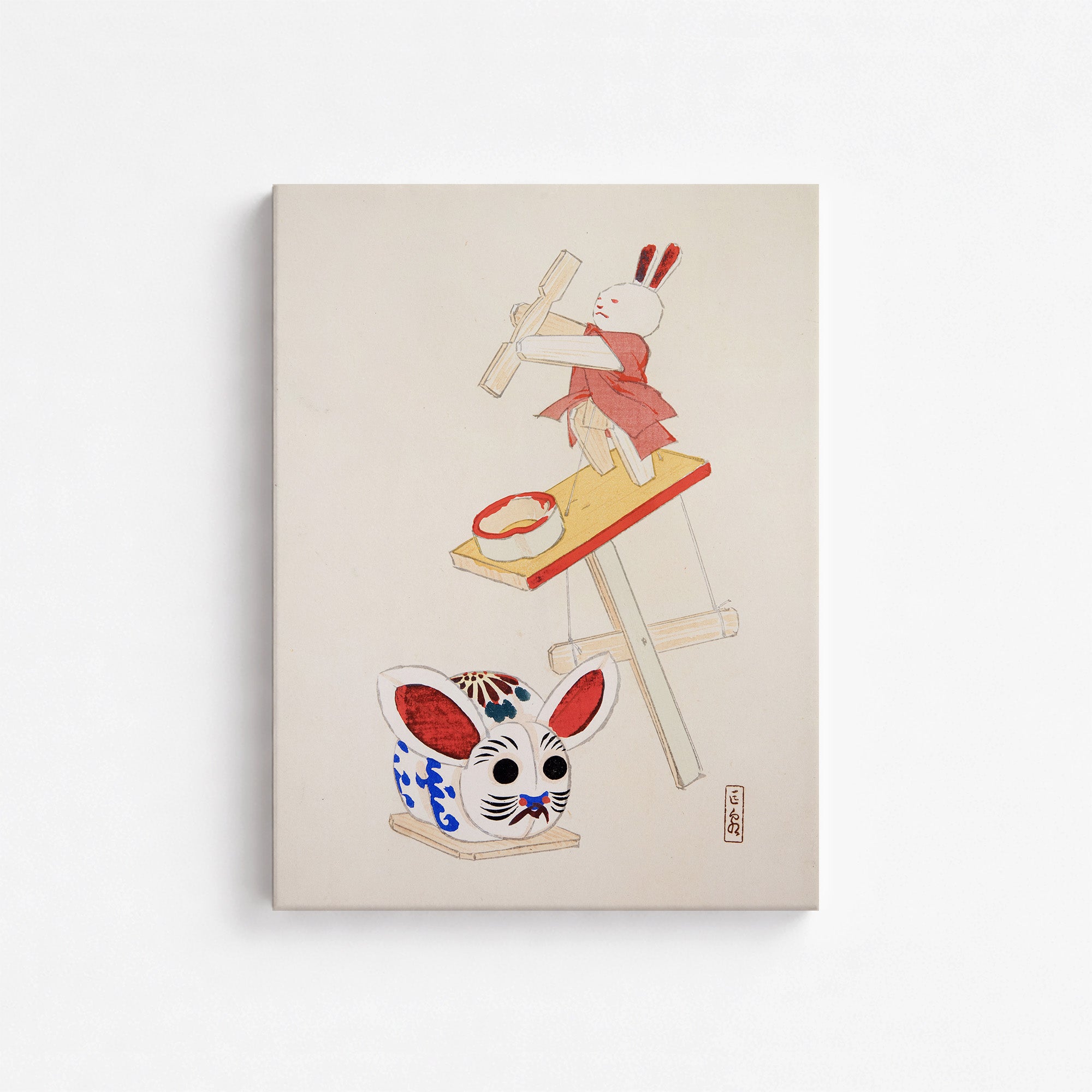 Kyosen’s Collected Illustrations of Japanese Toys Nr. 40 ("Dancing Rabbit Puppet")