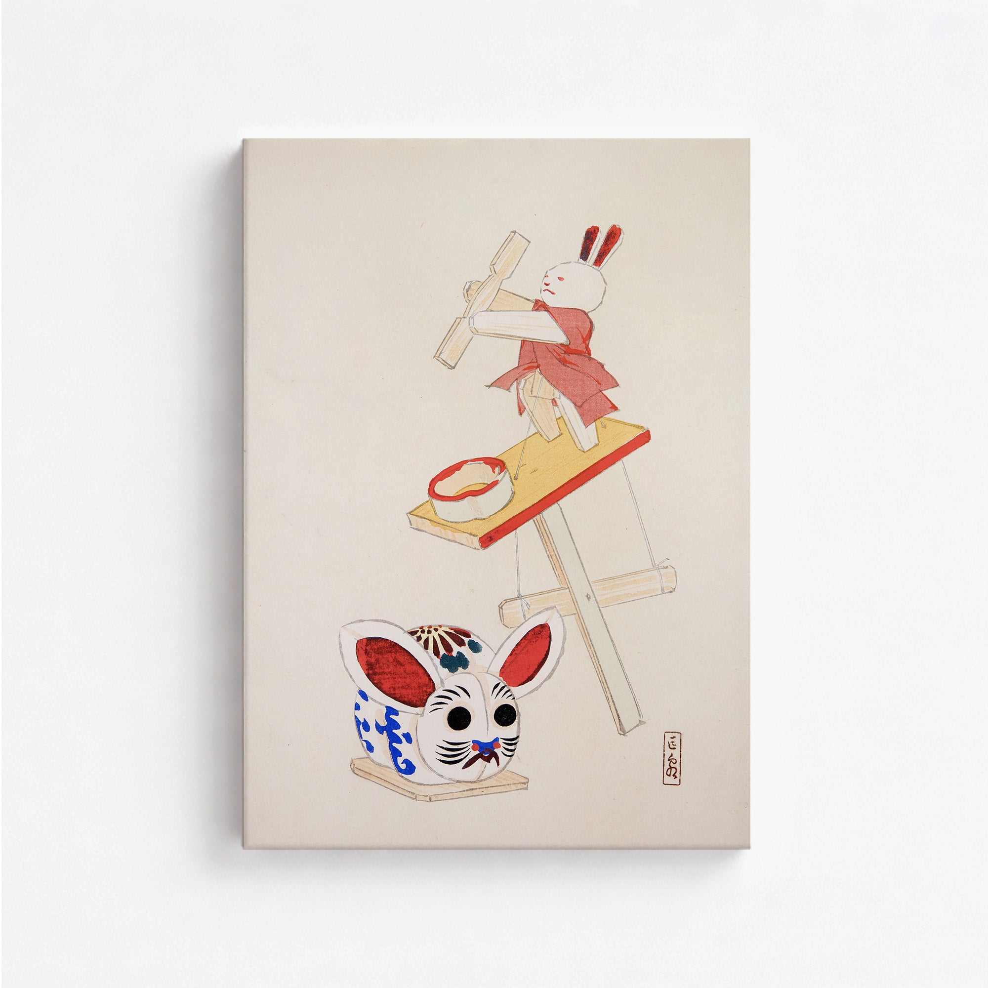 Kyosen’s Collected Illustrations of Japanese Toys Nr. 40 ("Dancing Rabbit Puppet")