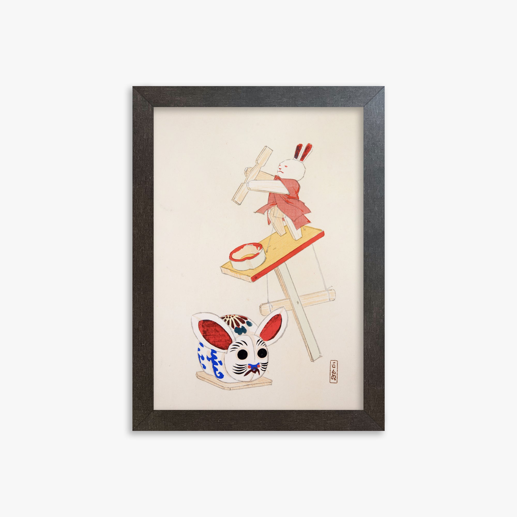 Kyosen's Collected Illustrations of Japanese Toys Nr. 40 ("Dancing Rabbit Puppet")
